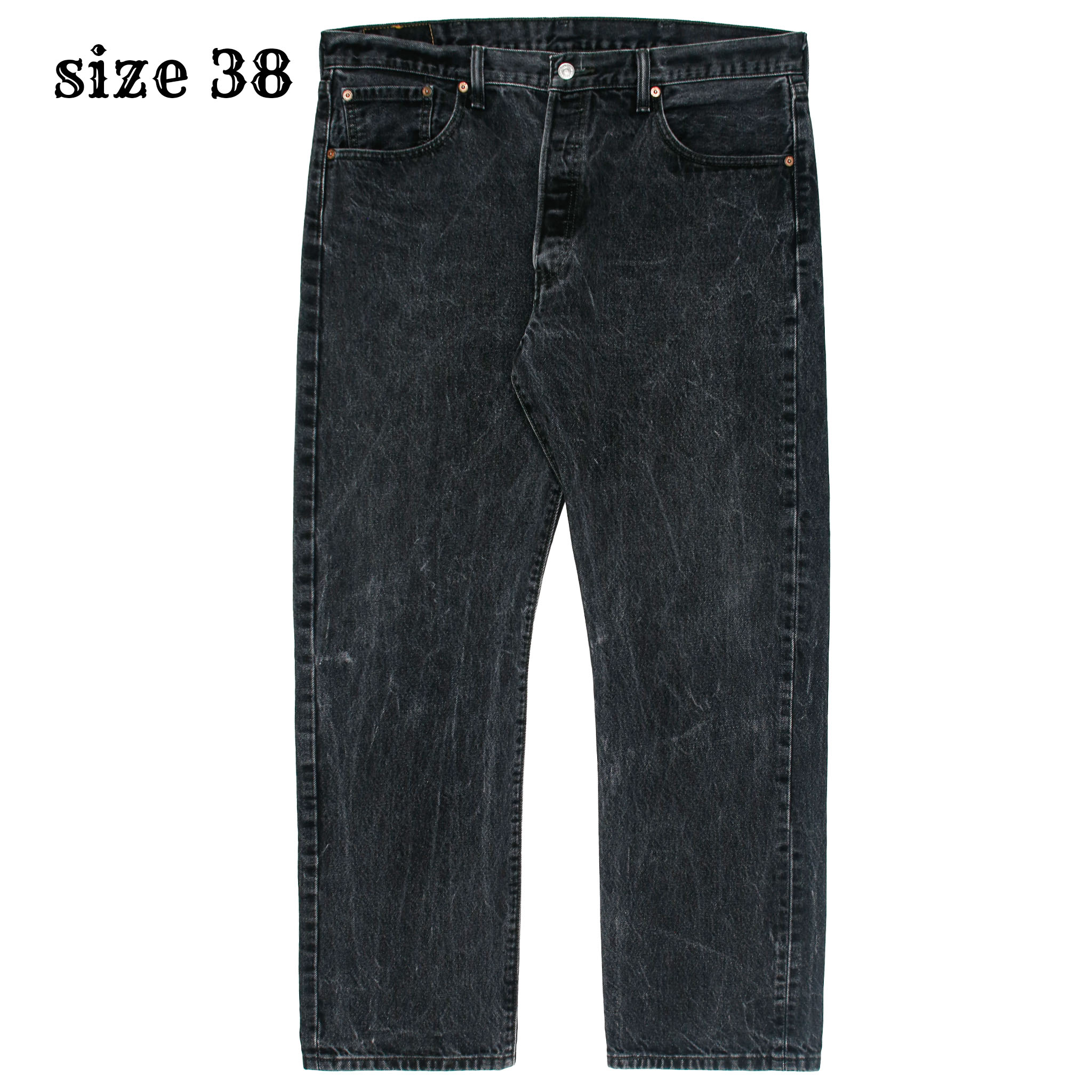 2010s Levi's 501 Black Denim Jeans Size 38