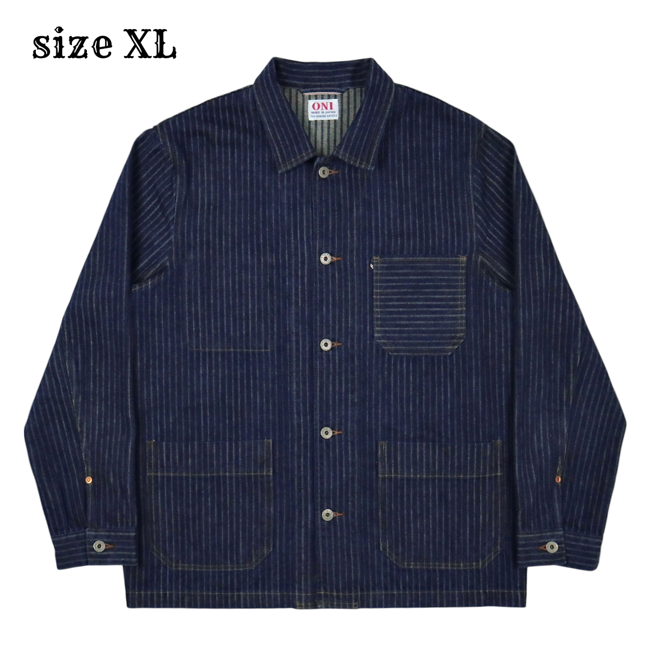 Oni Denim 03101-HJS Striped Denim Coverall Size [44] XL