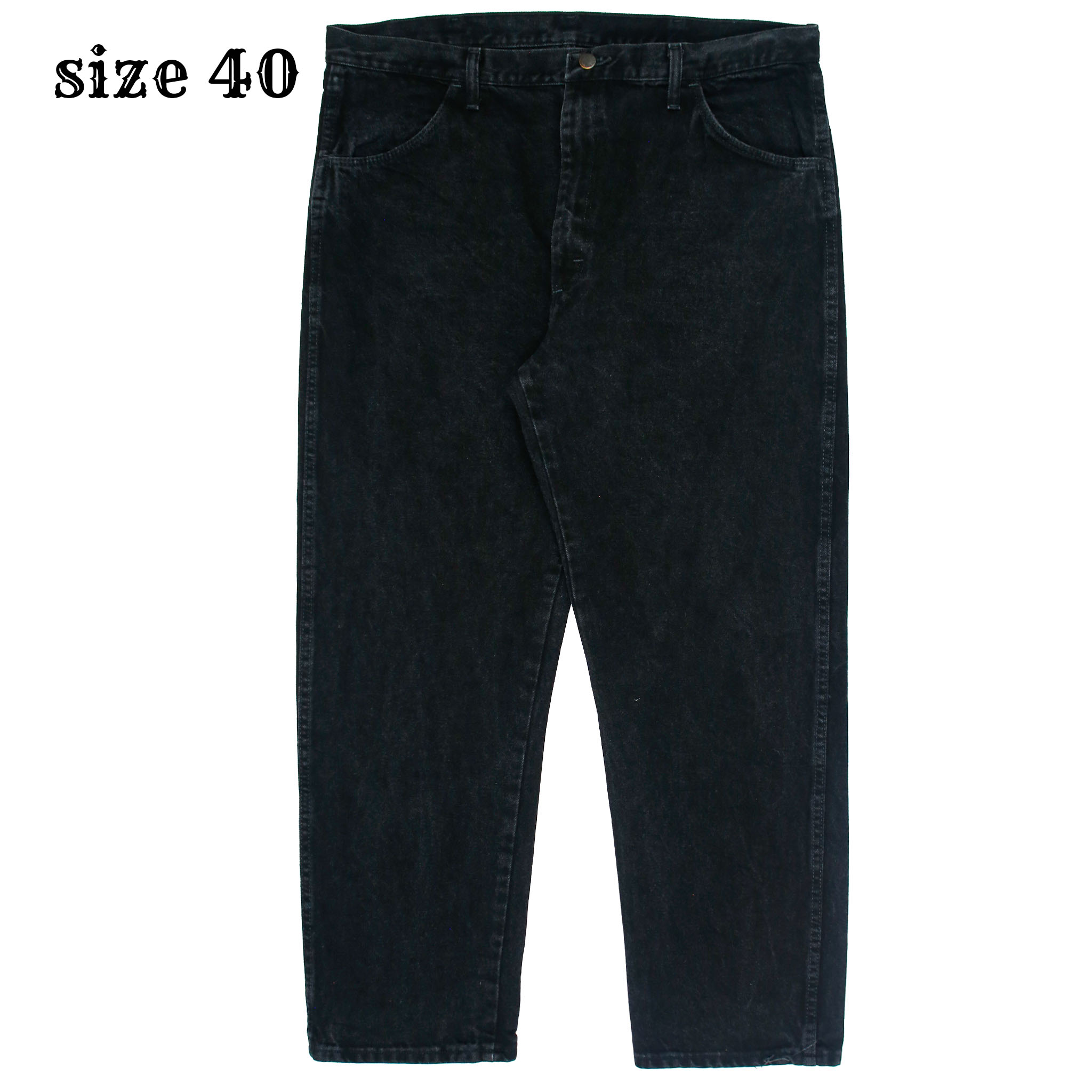 00s Rustler Black Denim Worker Jeans Size 40