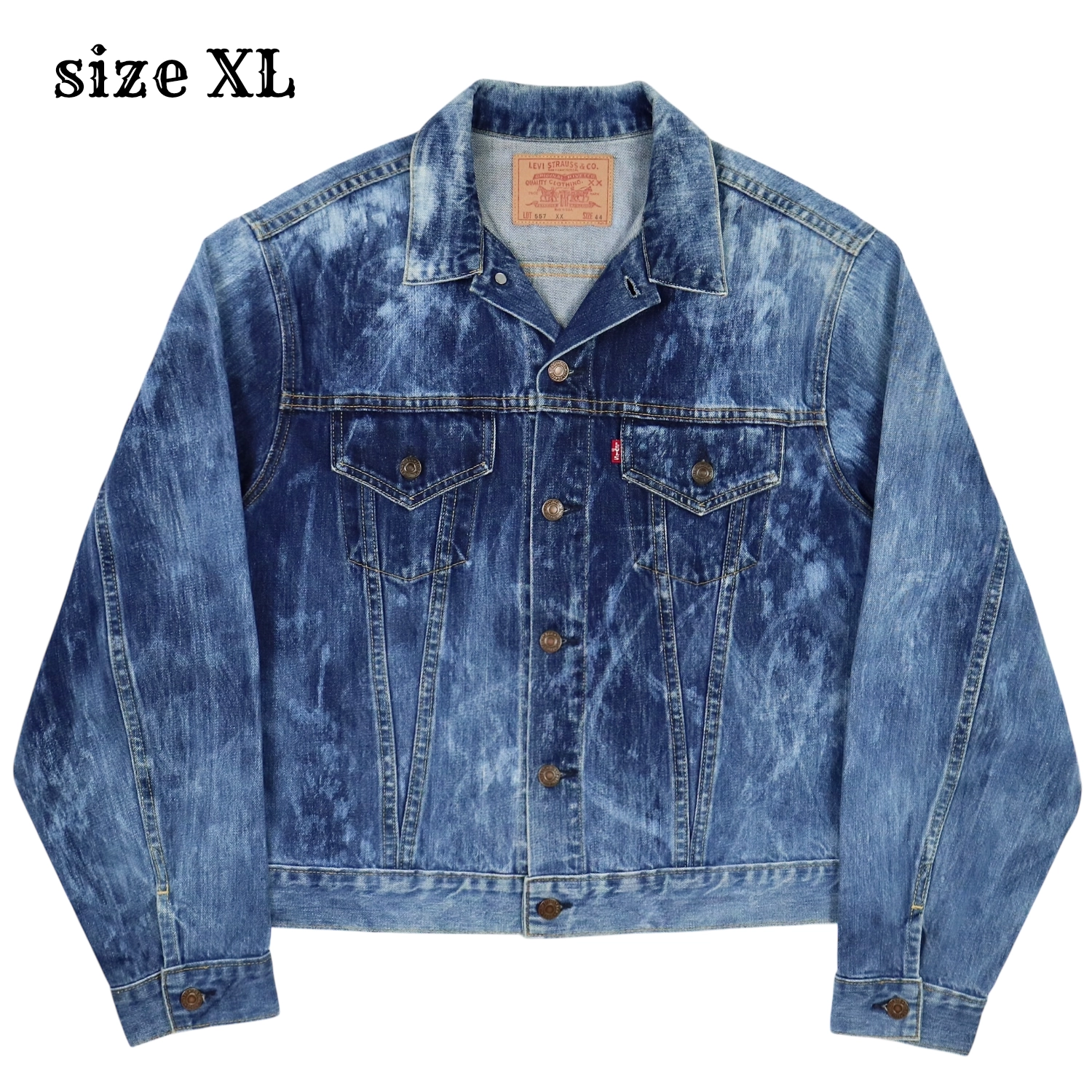 90s LEVI'S 557XX Valencia Type 3 Denim Jacket Size 44 / XL