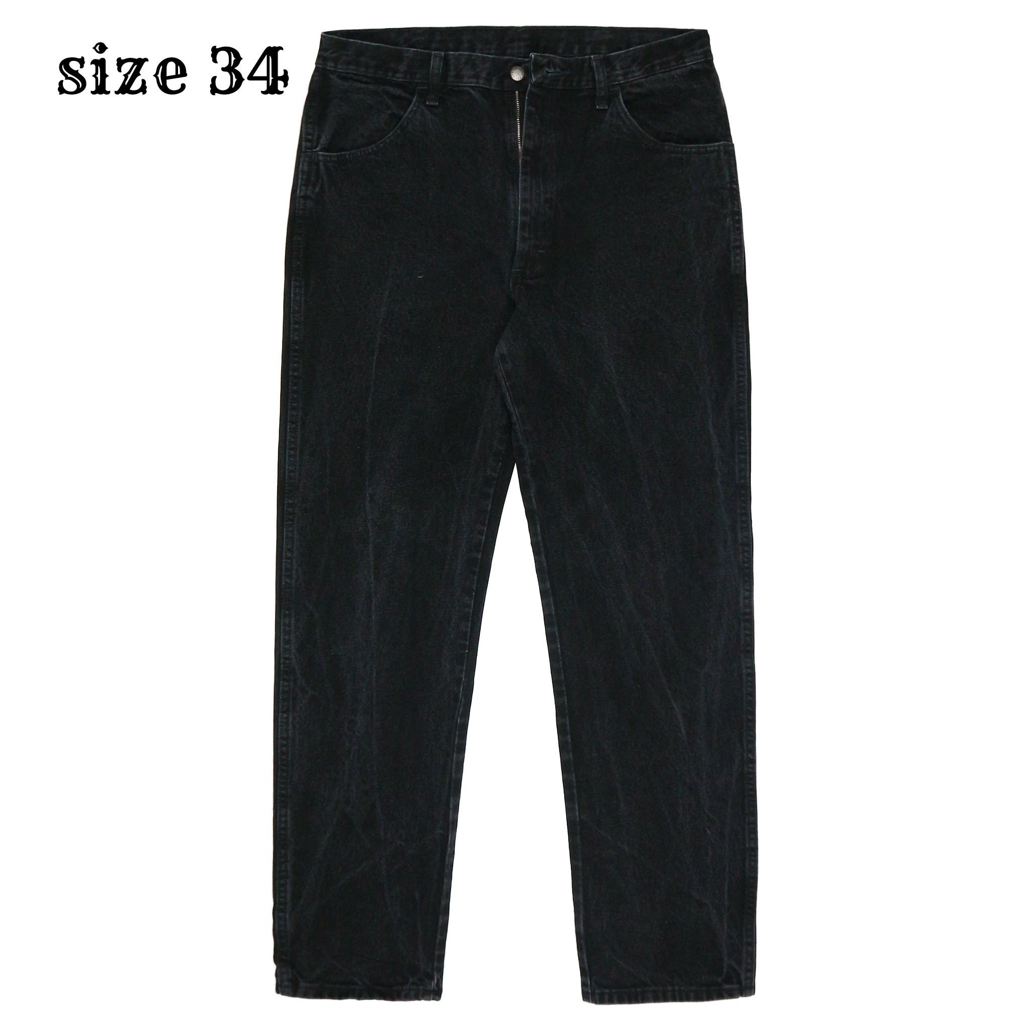 00s Rustler Black Denim Worker Jeans Size 34