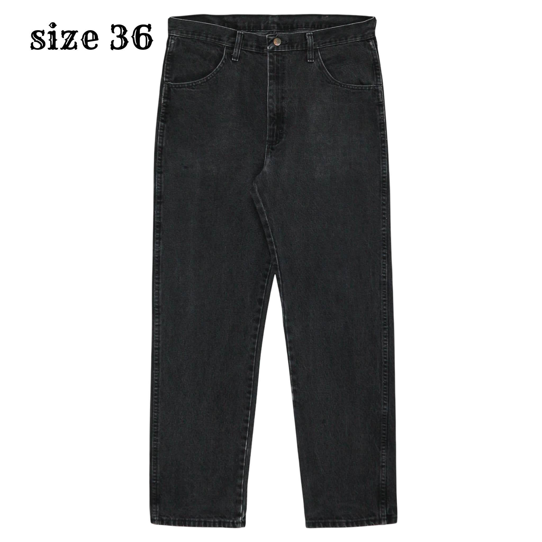 00s Rustler Black Denim Worker Jeans Size 36