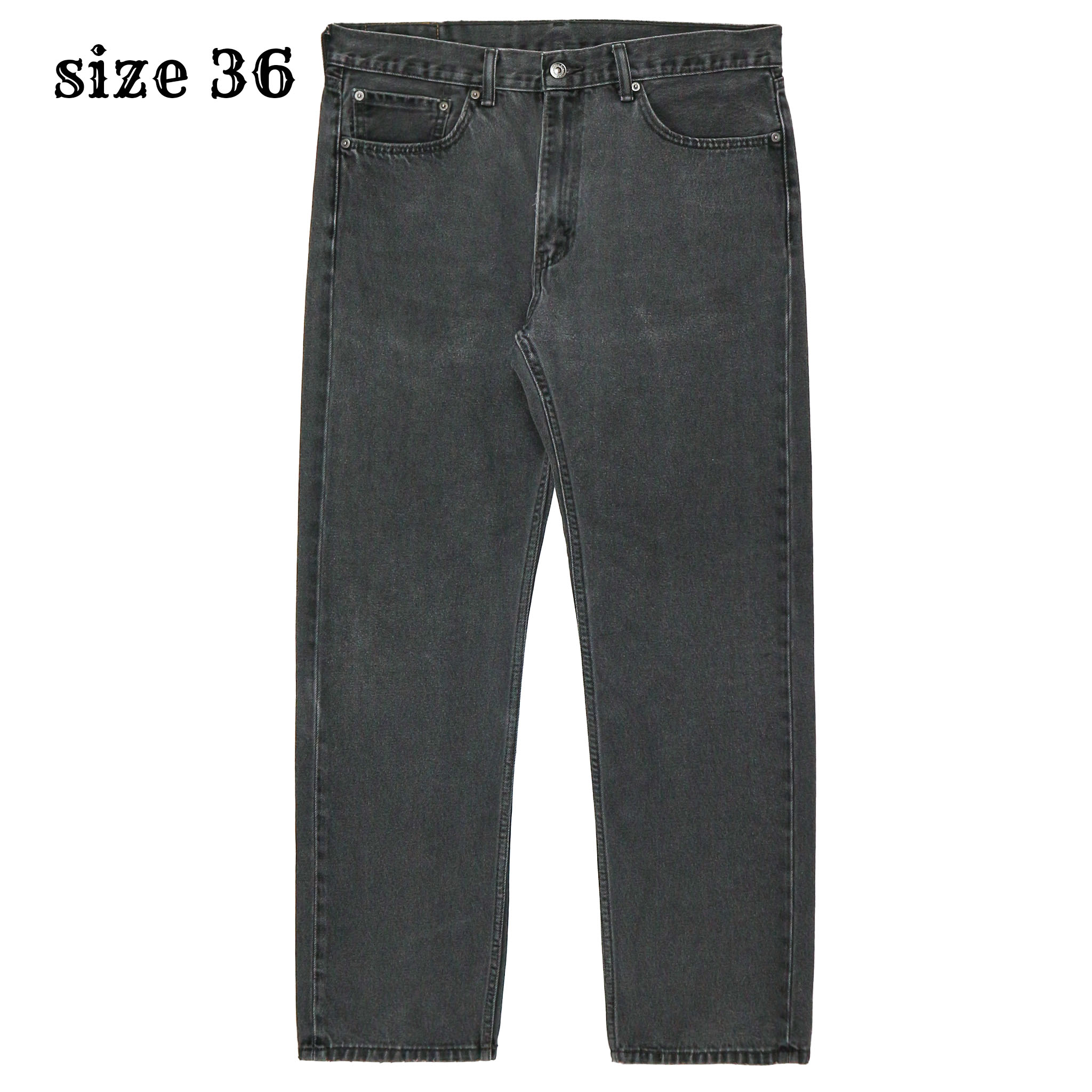 2010s Levi's 505 Faded Black Denim Jeans Size 36