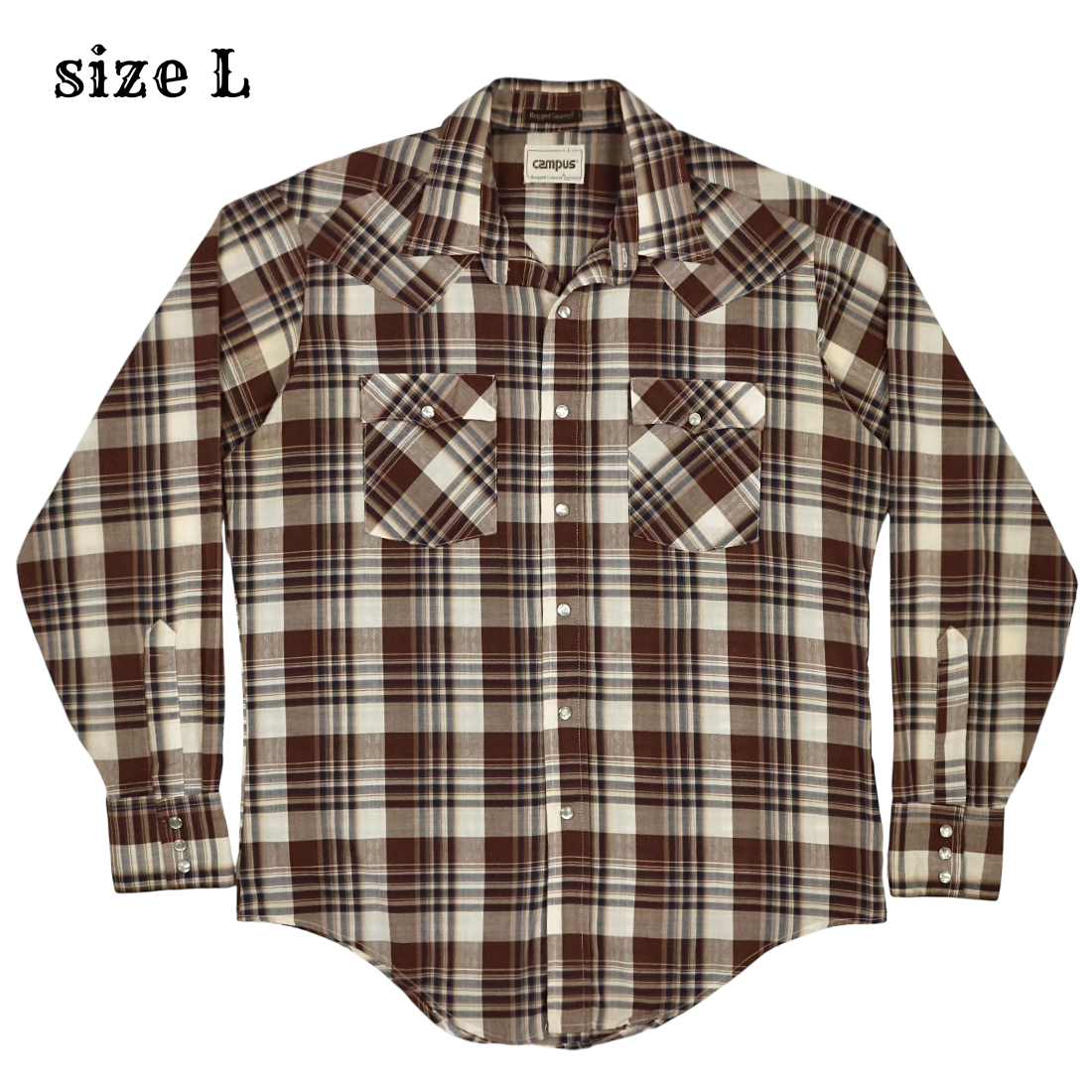 Vintage 70~80s Campus USA Western Shirt Size L