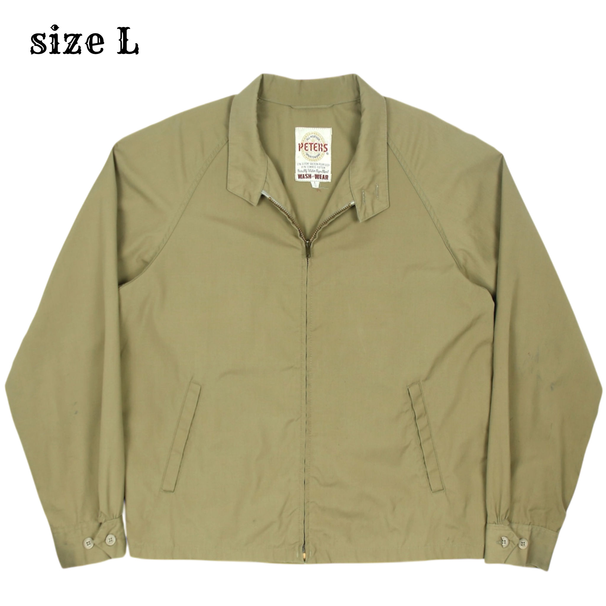 Vtg 60s Peters Sportswear Harrington Jacket Size L