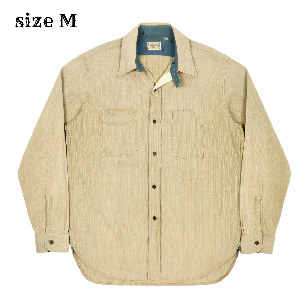 Sugar Cane Japan Made Work Shirt Size M