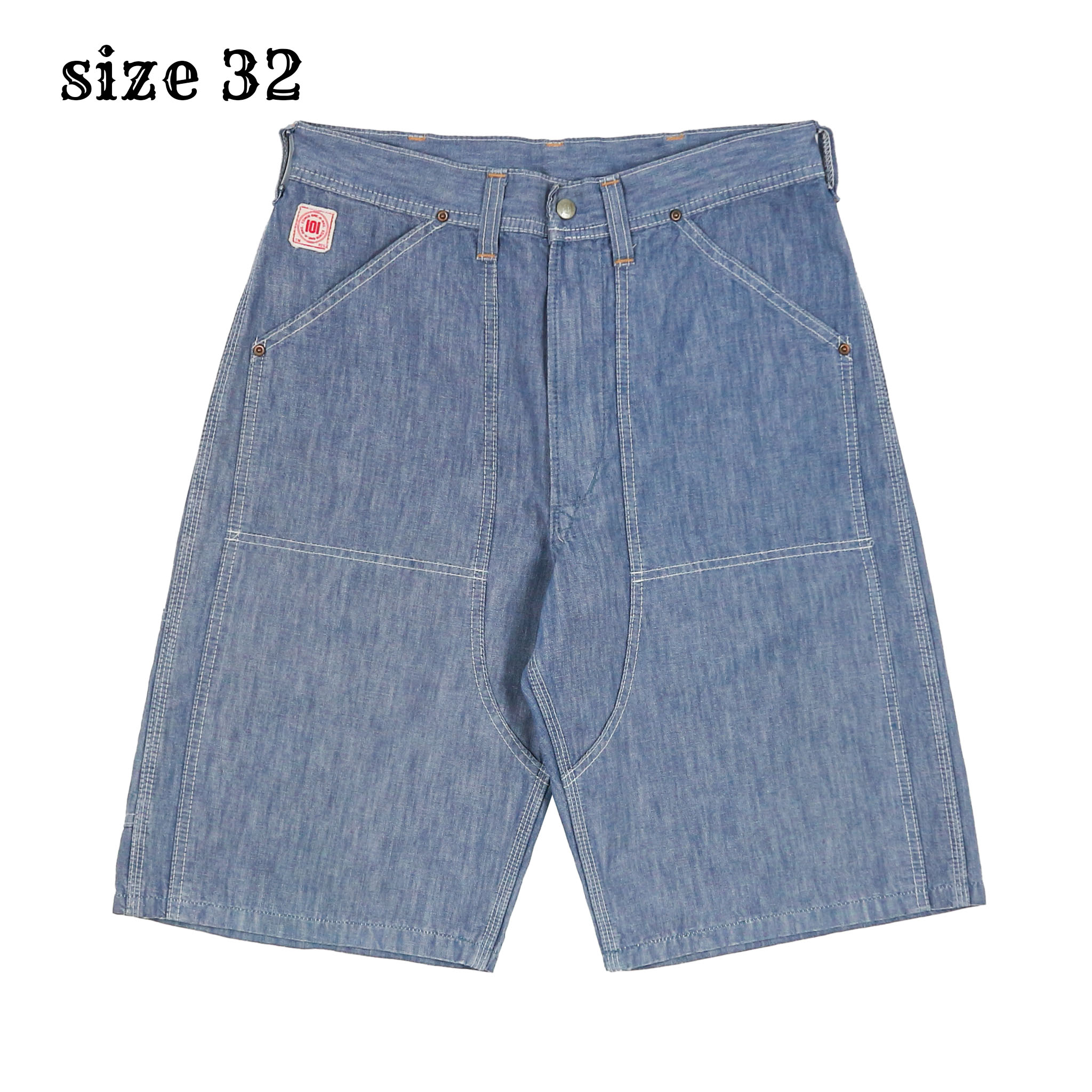Edwin 101 Made in Japan Chambray Shorts Size 32