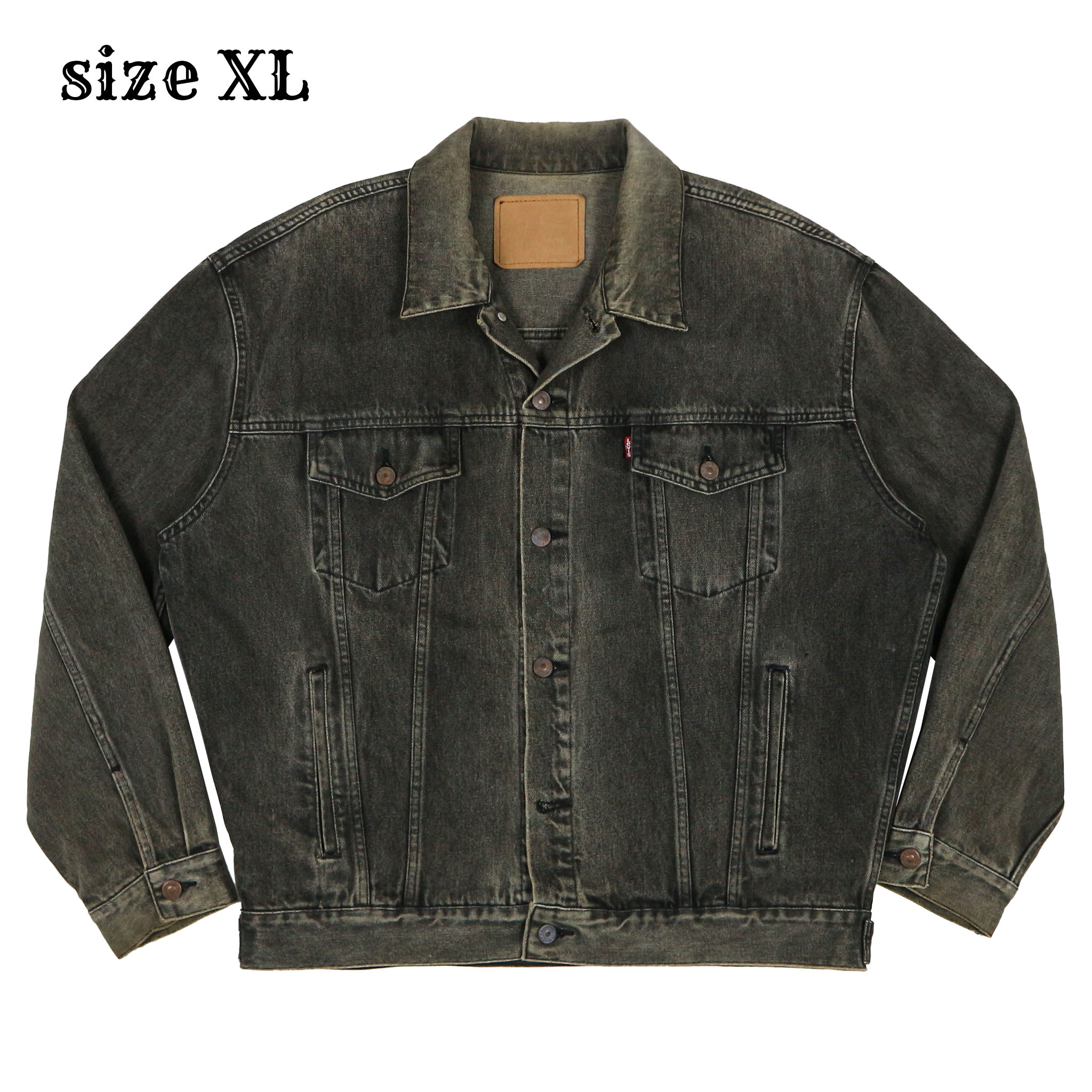 90s Levi's Black Trucker Denim Jacket Size XL
