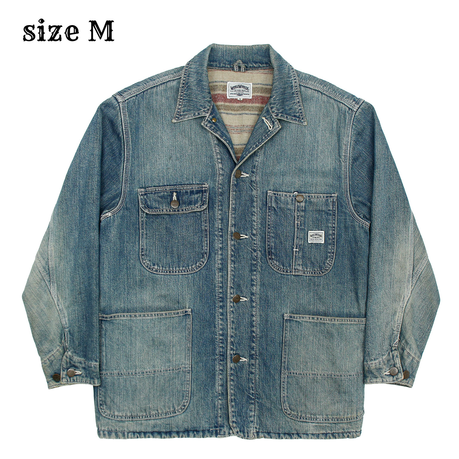 90s Big John Japan Made Denim Chore Coat Size M