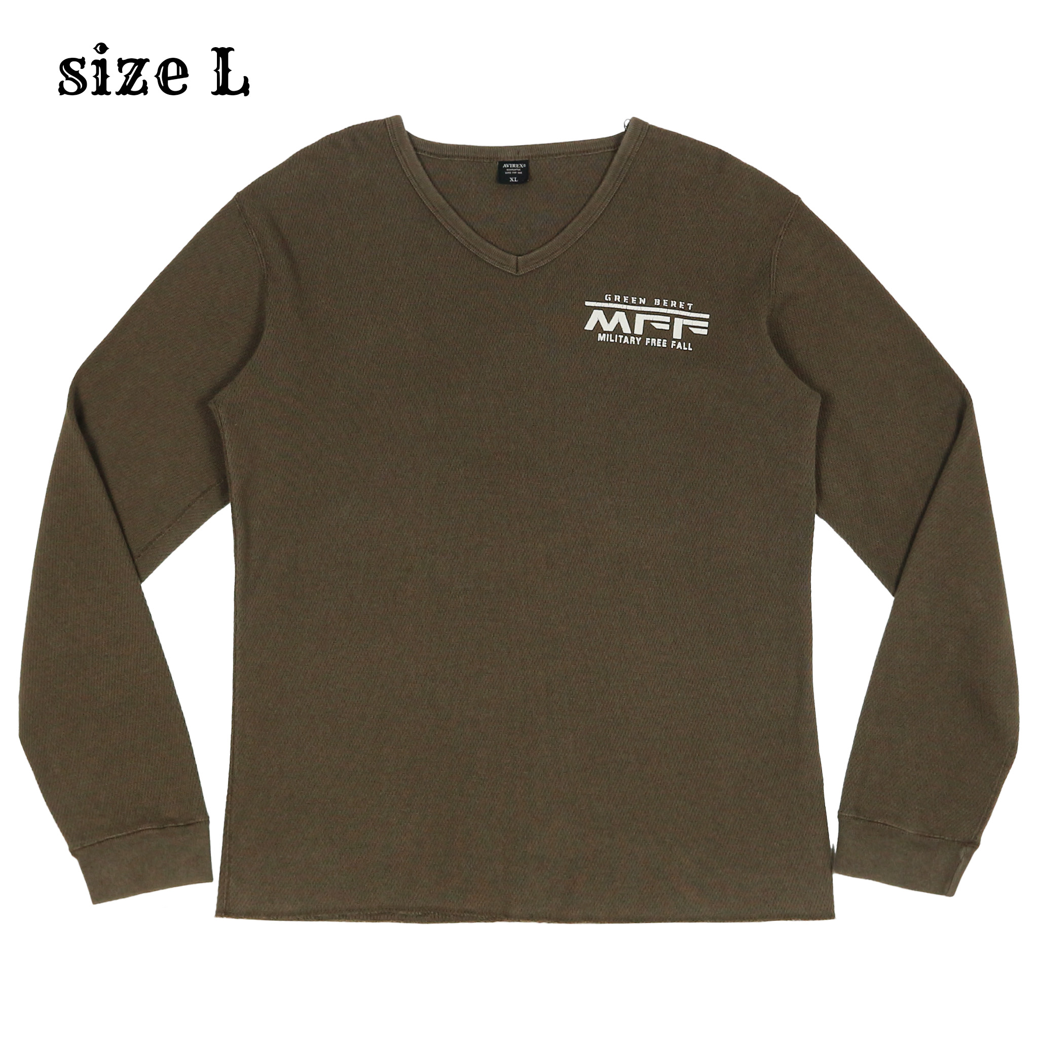 Avirex Heavy Cotton L/S Graphic T-Shirt Size L