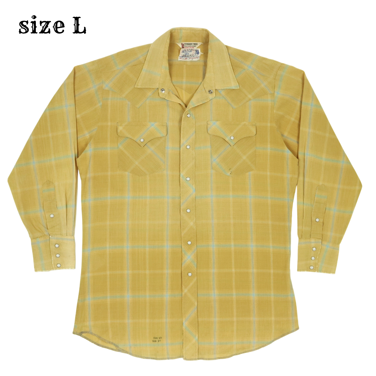 Vintage Panhandle Slim Plaid Western Shirt Size L