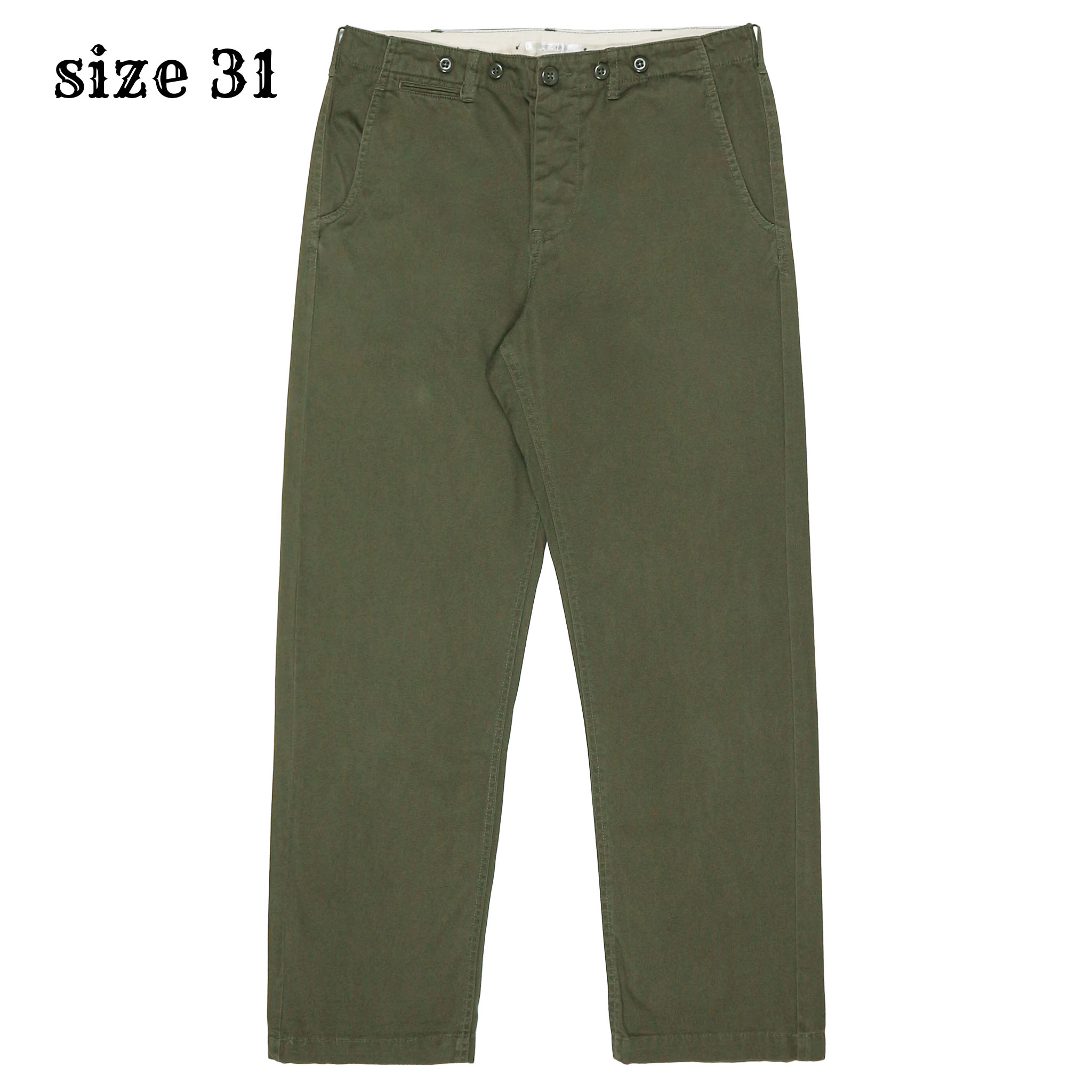 Retro Girl Brand Olive Cotton Pants Size 31