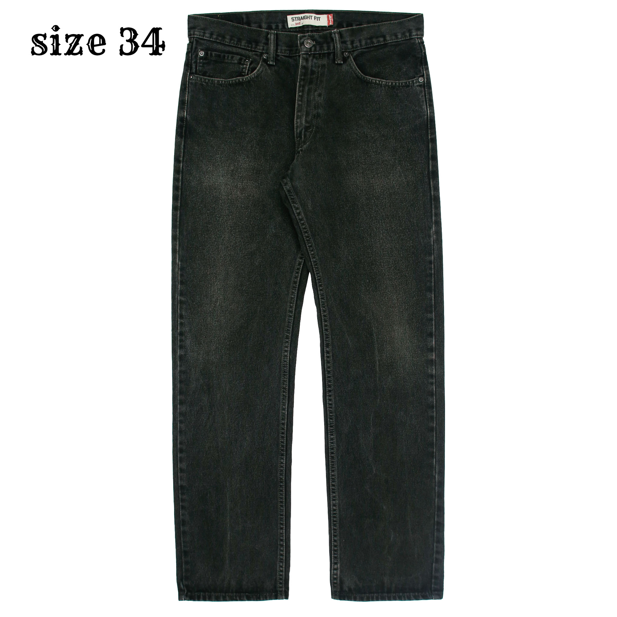 2010s Levi's 505 Black Denim Jeans Size 34
