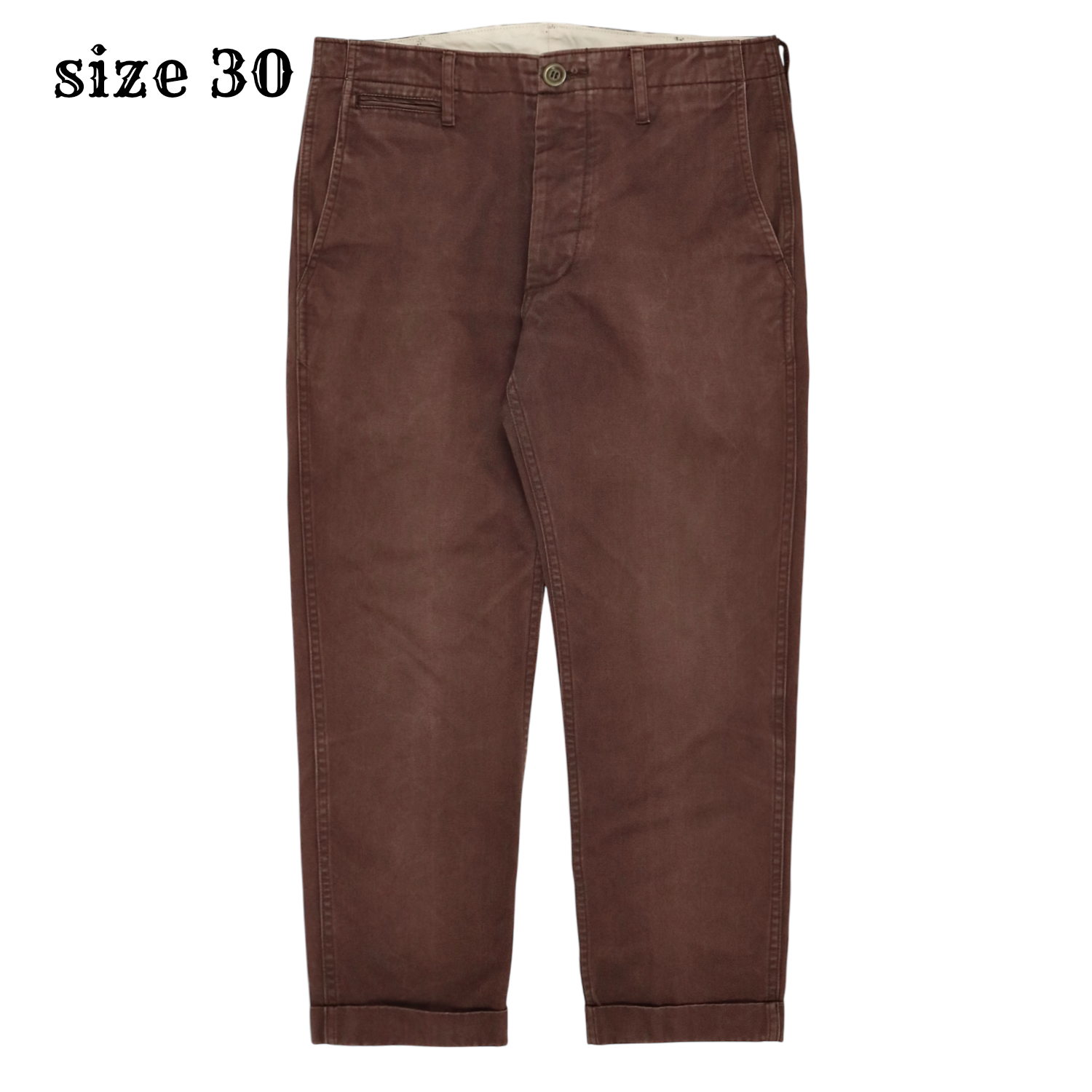 Visvim Japan Made Brown Chinos Size 30