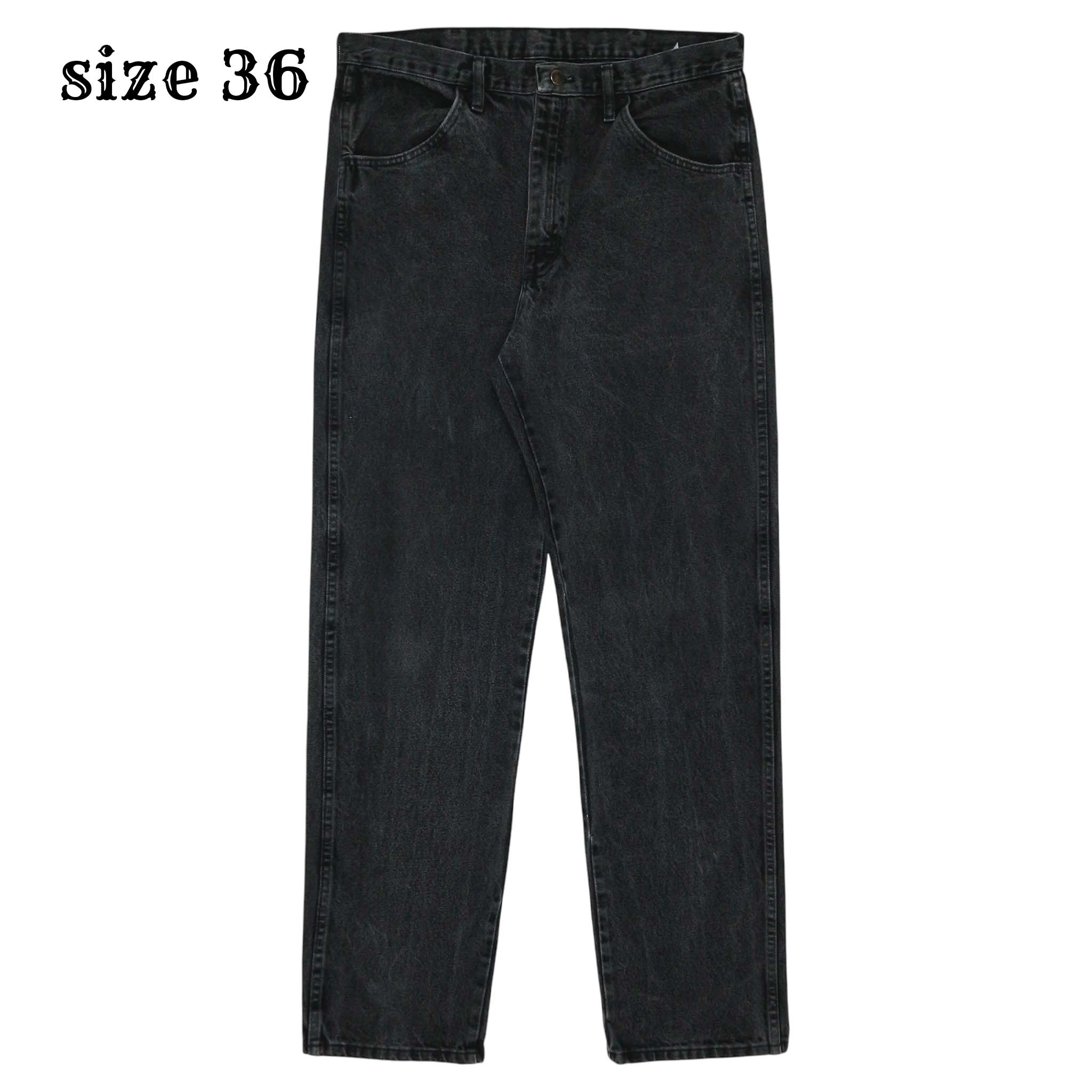 00s Rustler Black Denim Worker Jeans Size 36