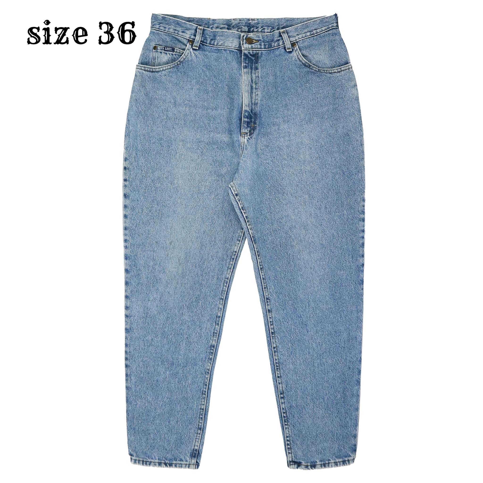 90s Lee Blue Denim Tapered Jeans Size 36