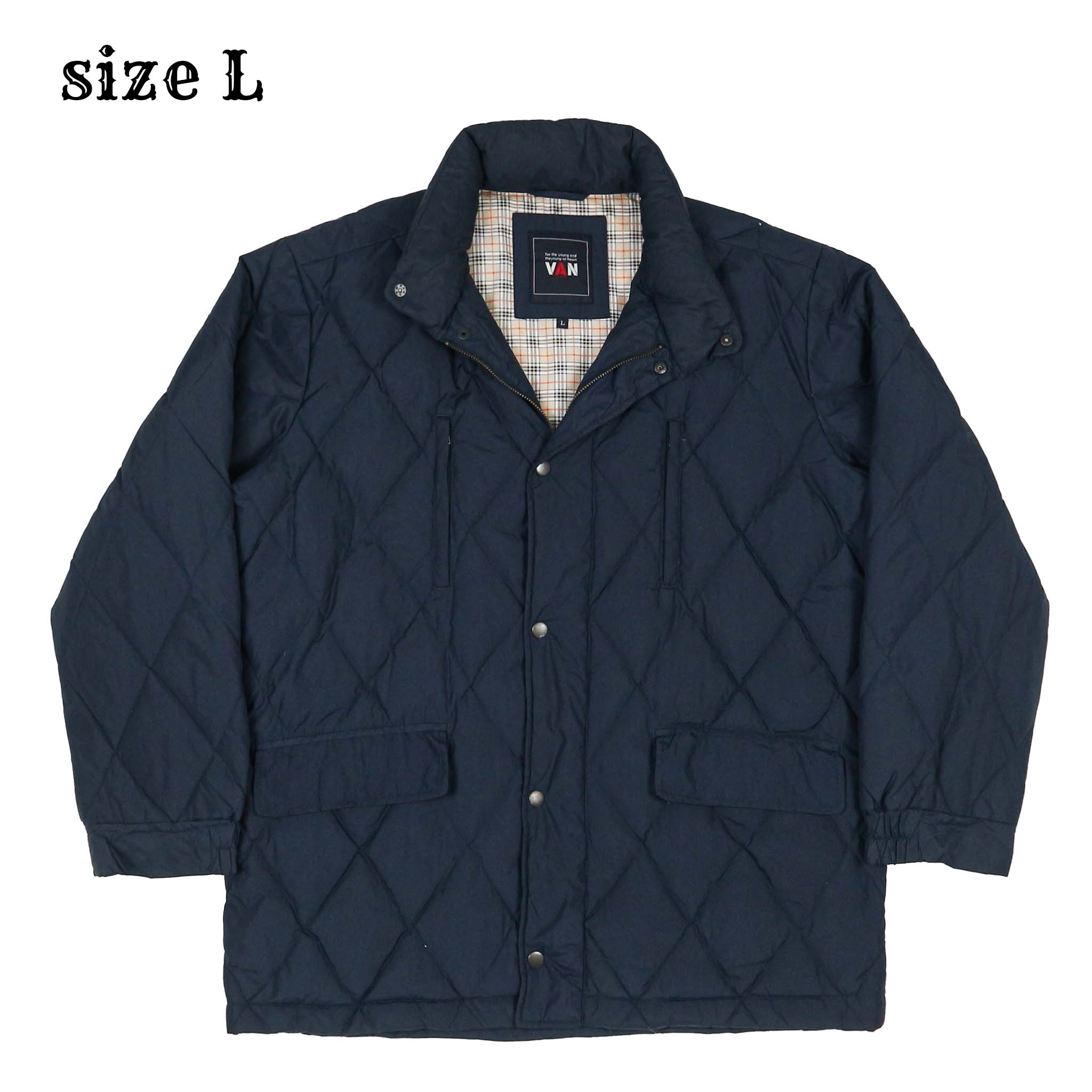 VAN JAC Japan Quilted Down Jacket Size L