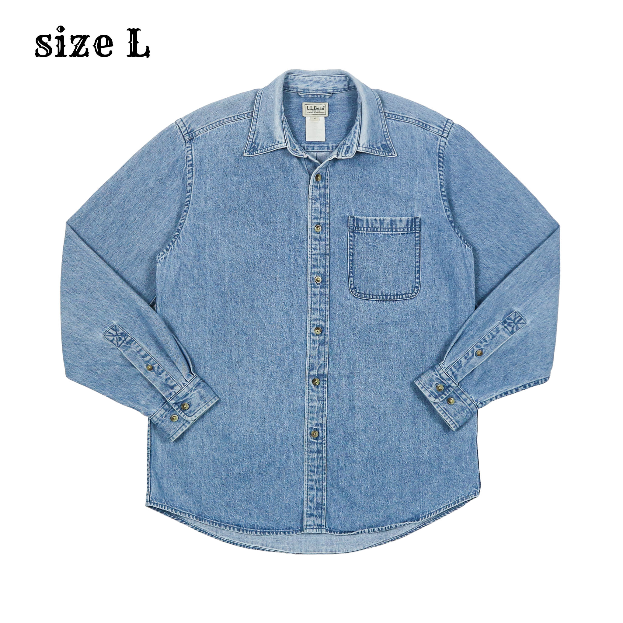 00s L.L.Bean Denim Button-down Shirt Size L