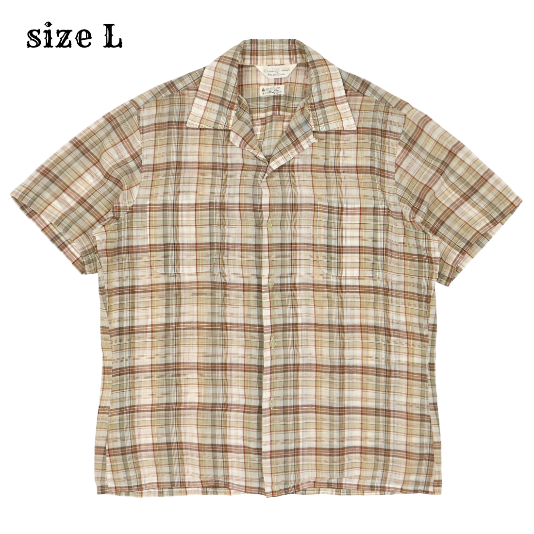 Vintage 80s Golden Era Plaid Shirt Size L