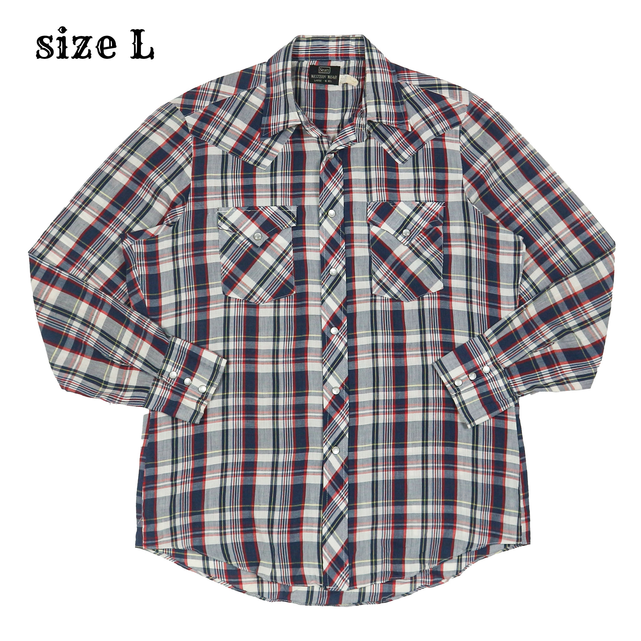Vintage 80s Sears Western Shirt Size L
