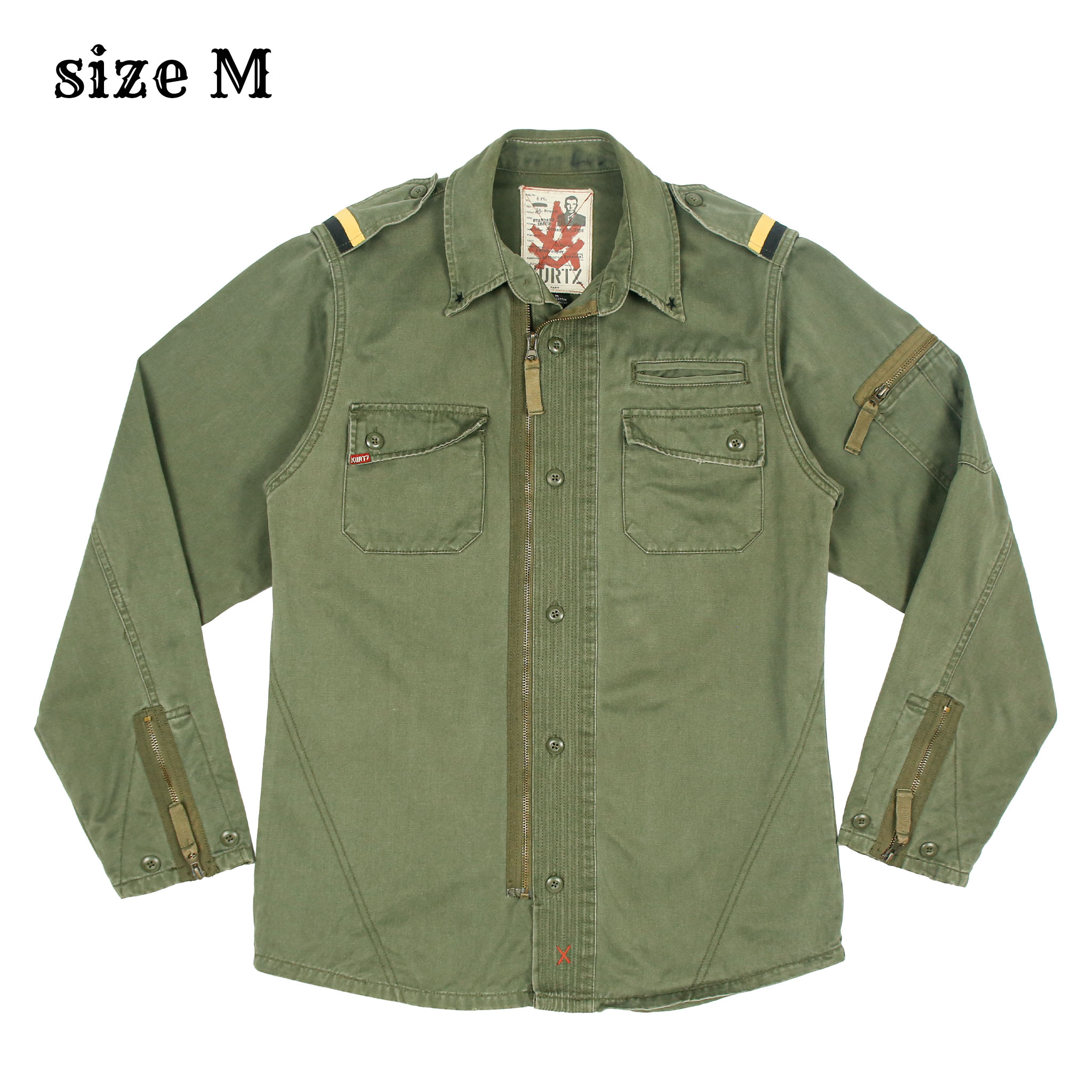 Kurtz Olive Military Style Jacket Size M