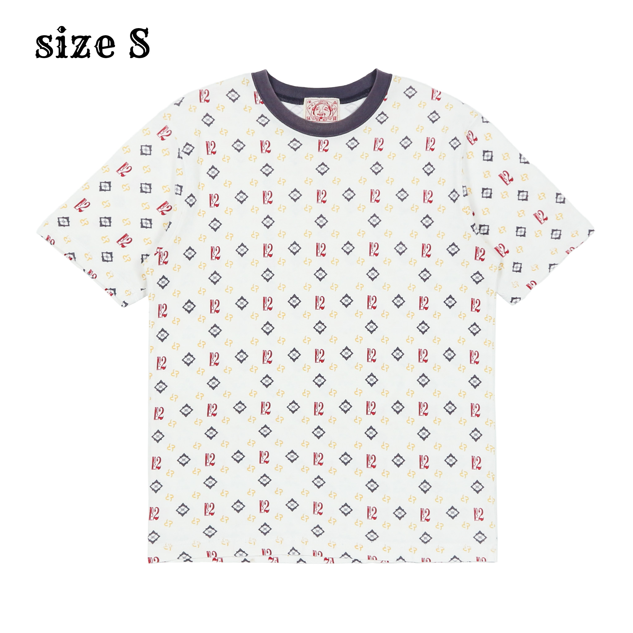 Evisu Japan No.2 Logo Pattern T-Shirt Size S