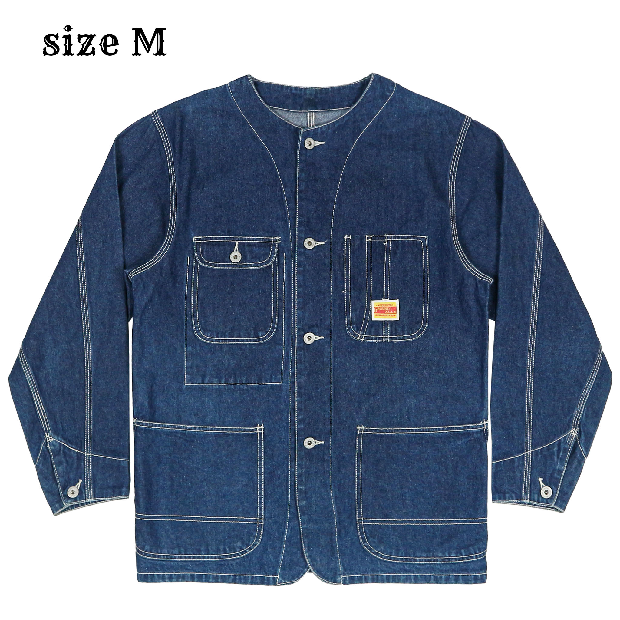 Ground Alls Silver Stone Denim Chore Jacket Size M