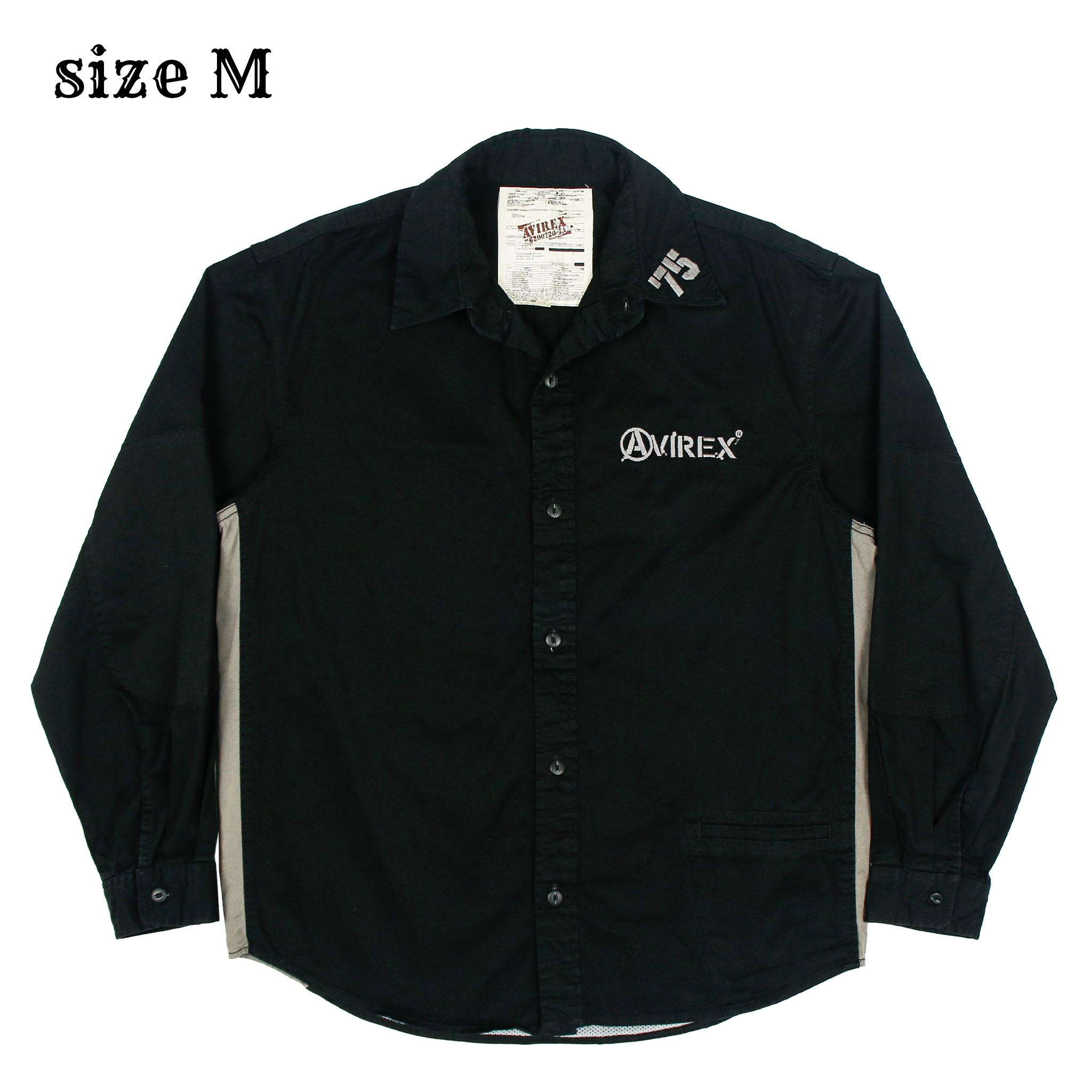 Avirex Japan Black L/S Shirt Size M