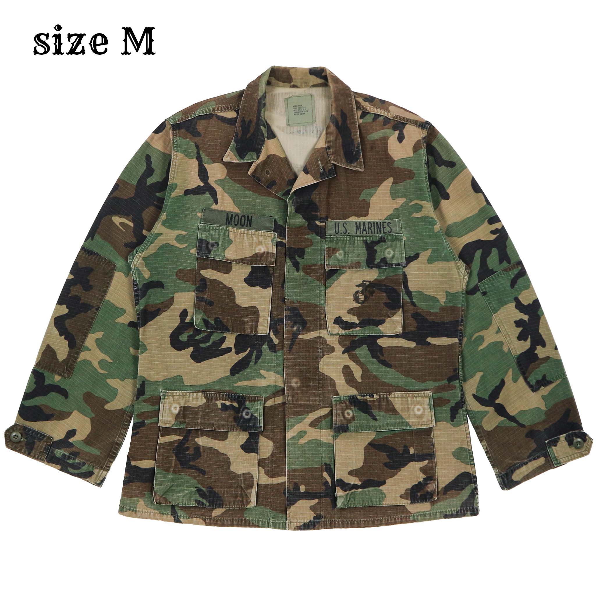 80s U.S. Army BDU Woodland Camo Jacket Size M
