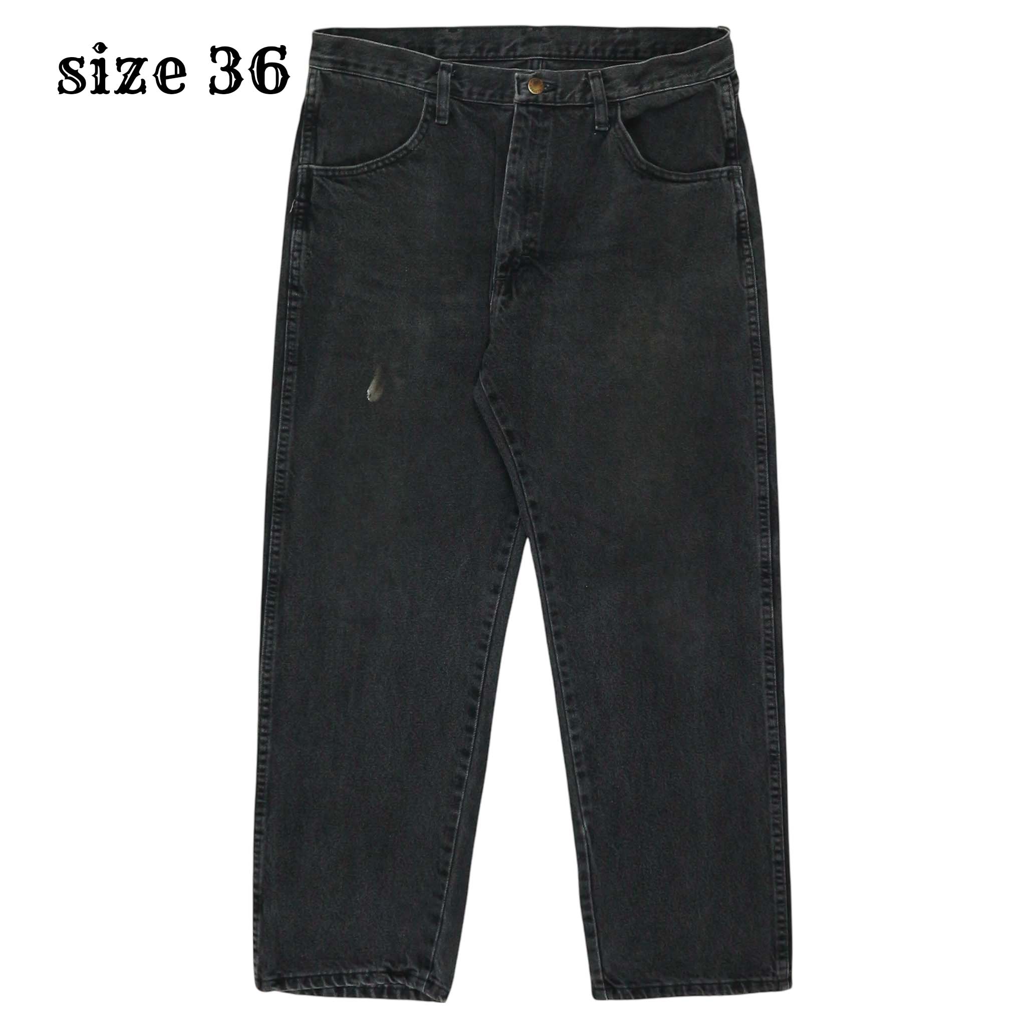 00s Rustler Black Denim Worker Jeans Size 36