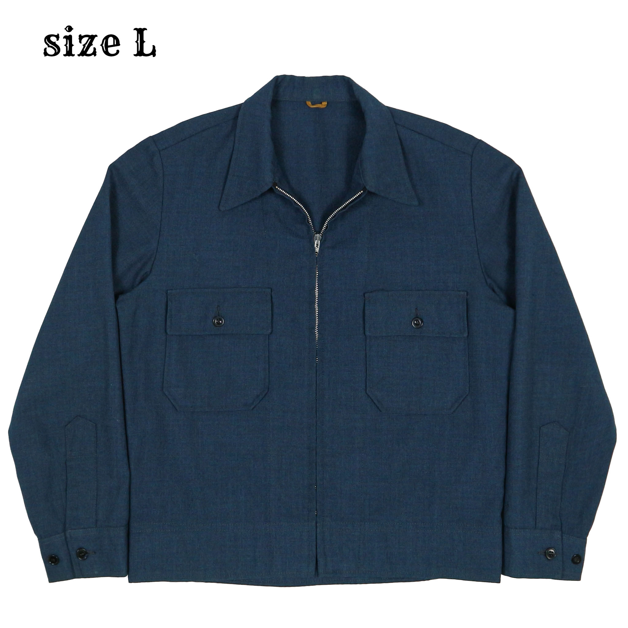 Vintage 60s USA Blue Work Jacket Size L