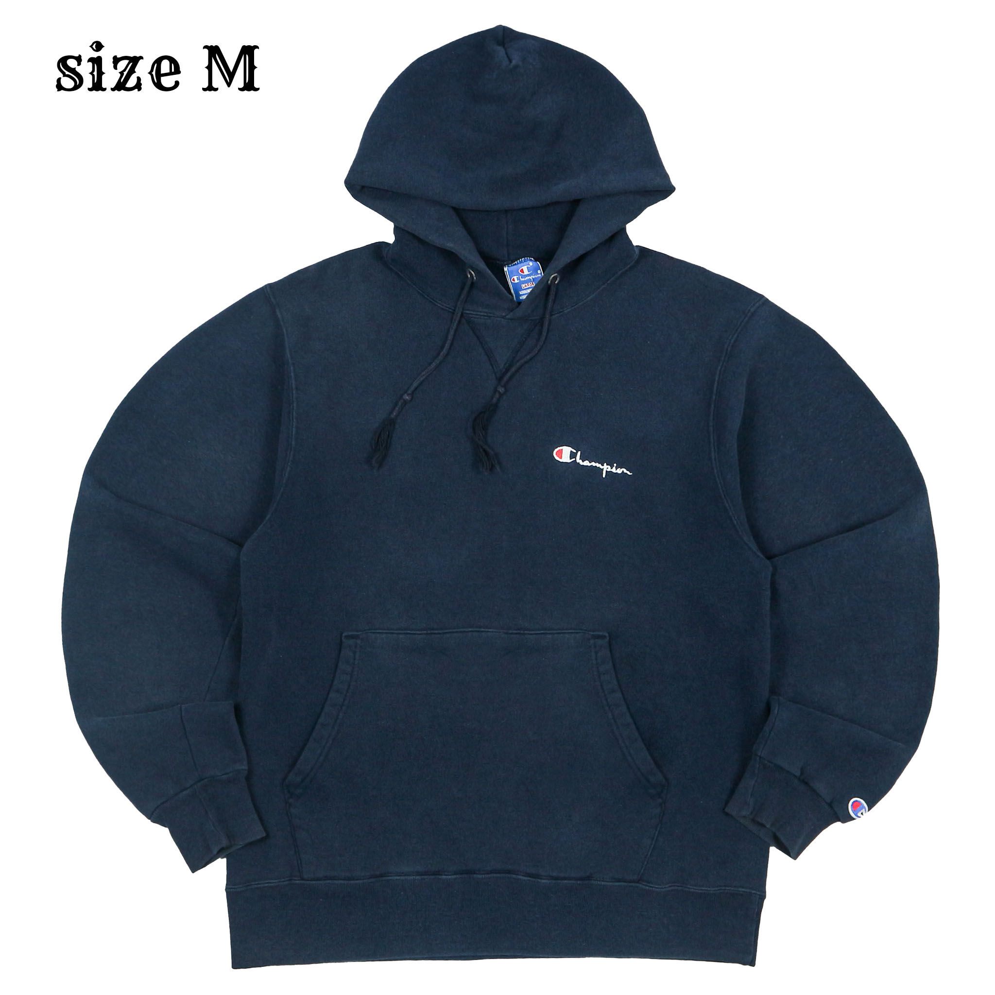 Late 90s Champion USA Made Navy Hoodie Size M