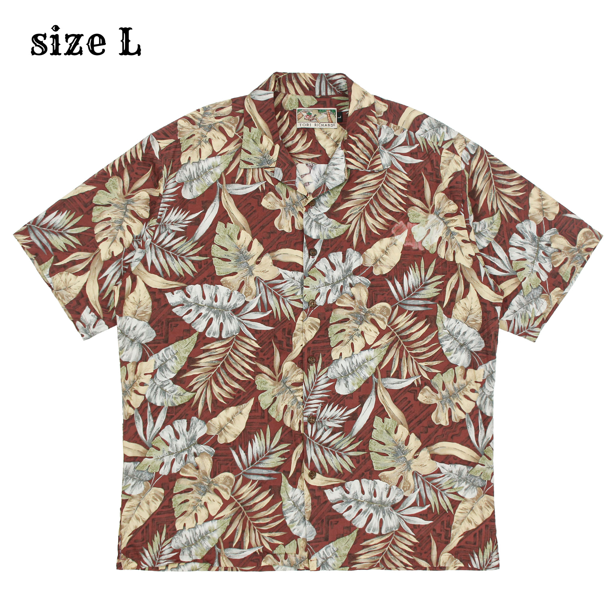 Tori Richard Brand Hawaiian Shirt Size L