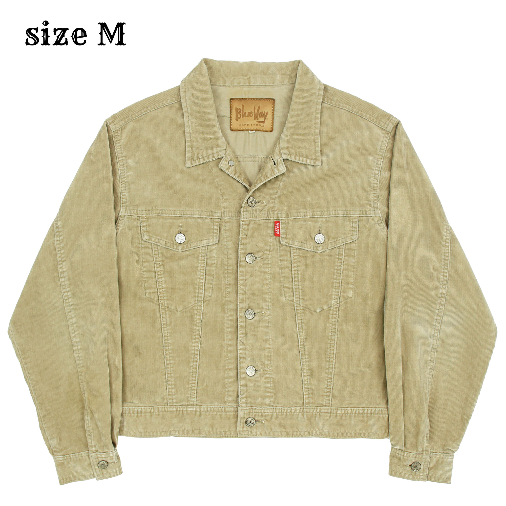 Blue Way USA Made Corduroy Trucker Jacket Size M