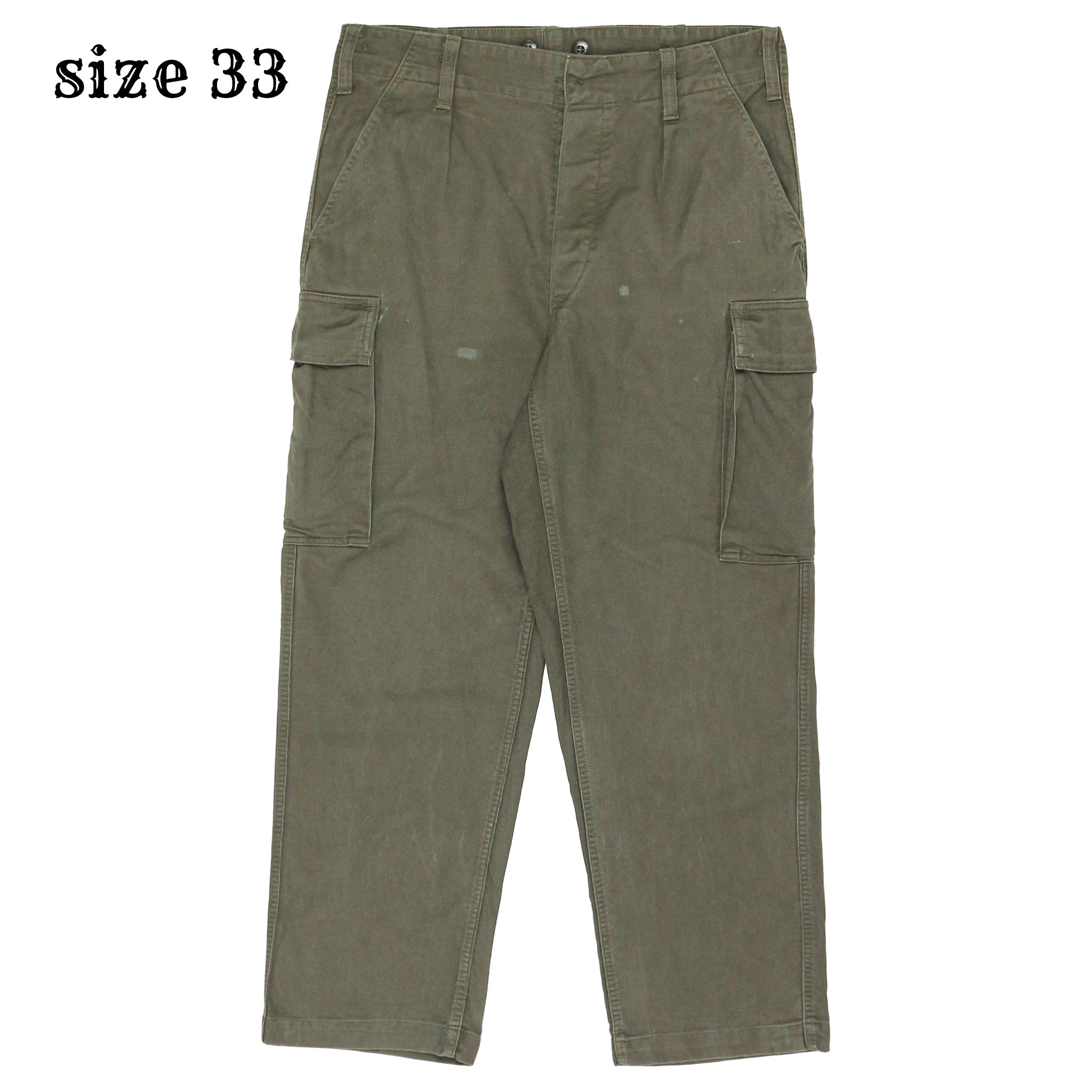 90s German Army Olive Utility Field Pants Size 33