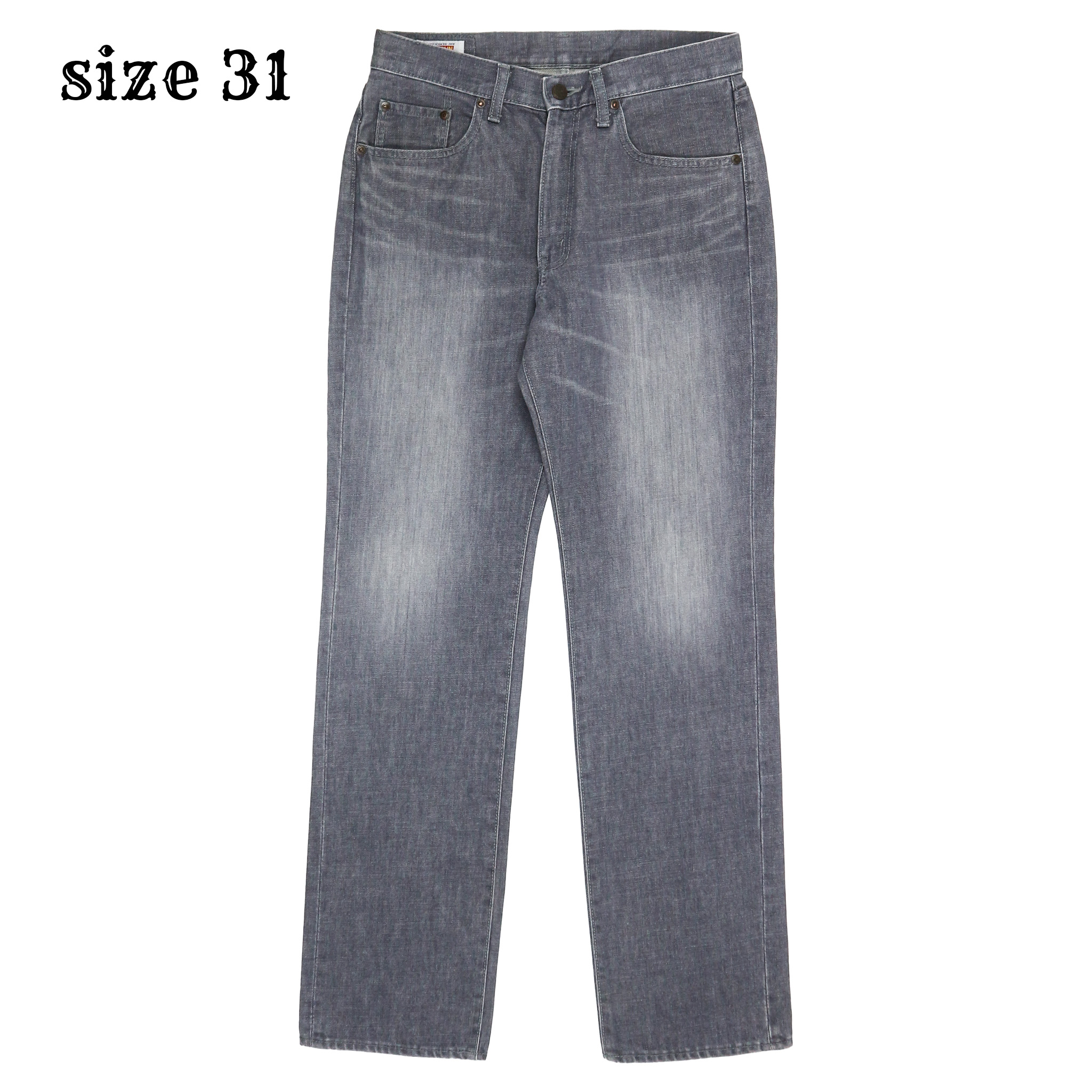 Big John Grey Wash Straight Denim Jeans Size 31