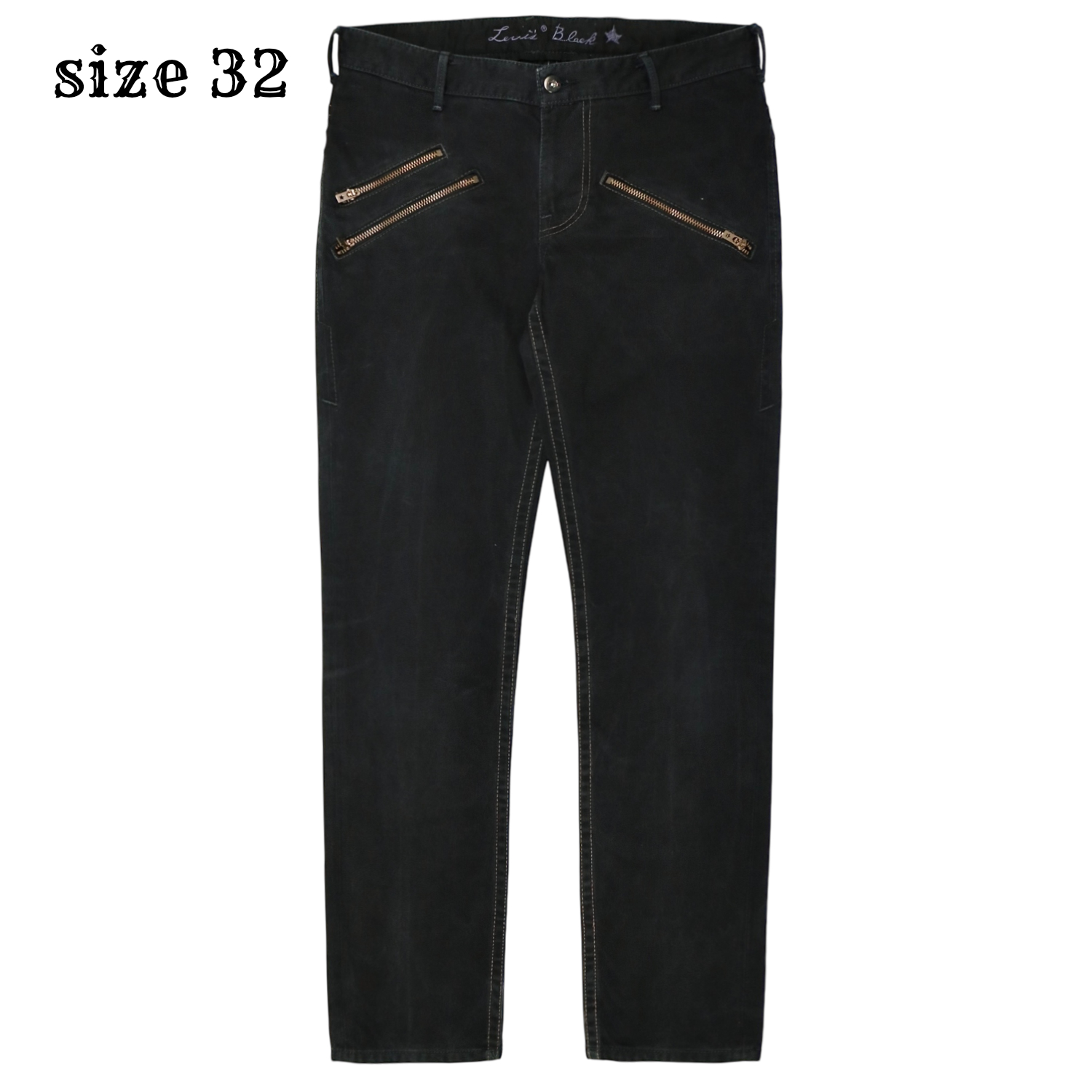 2000s Levi's Black Moleskin Pants Size 32