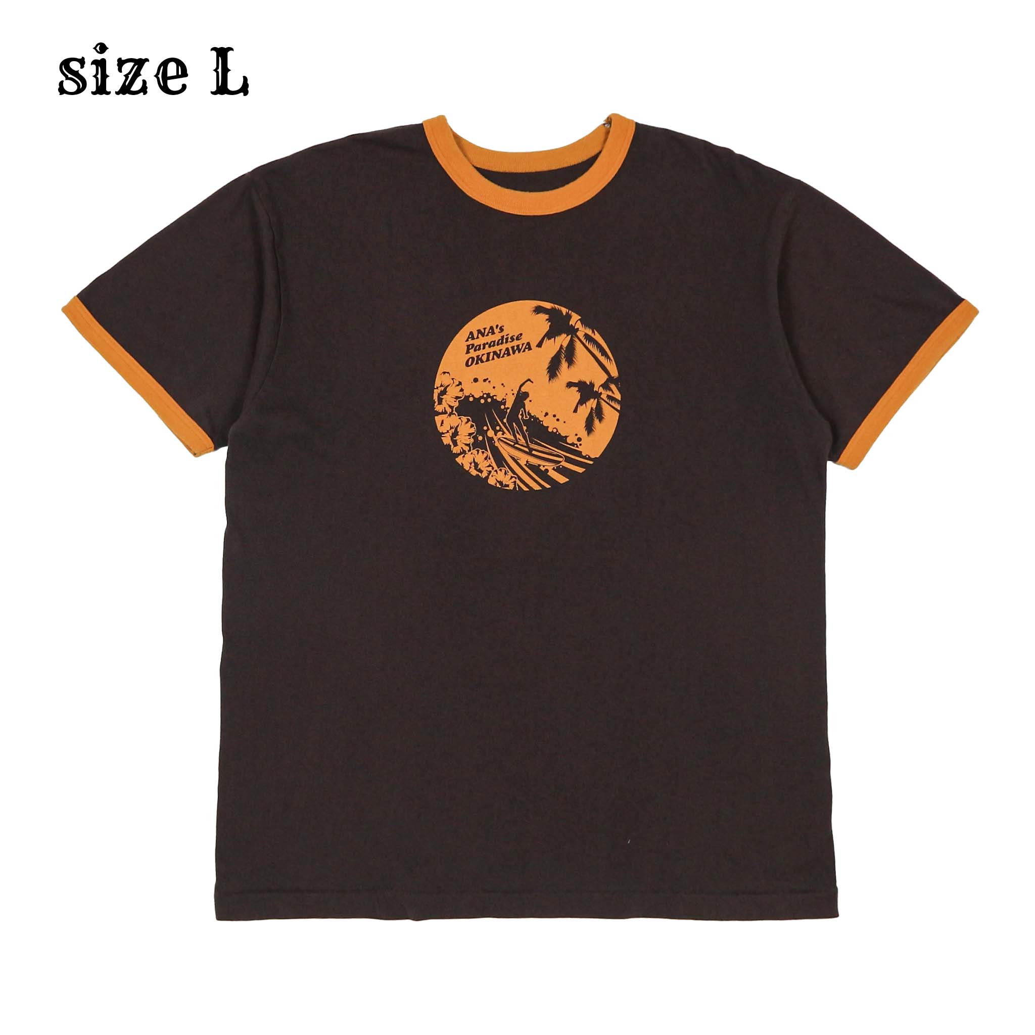 ANA Airway Okinawa Ringer T-Shirt Size L