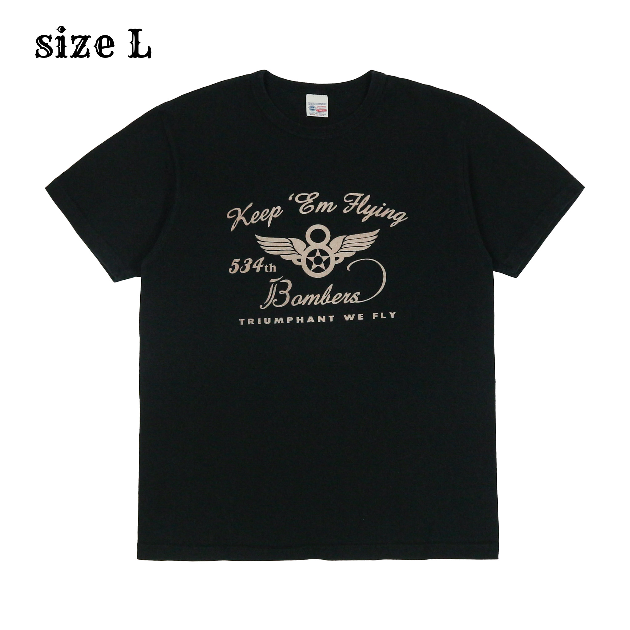 Buzz Rickson’s Made in USA Black T-Shirt Size L