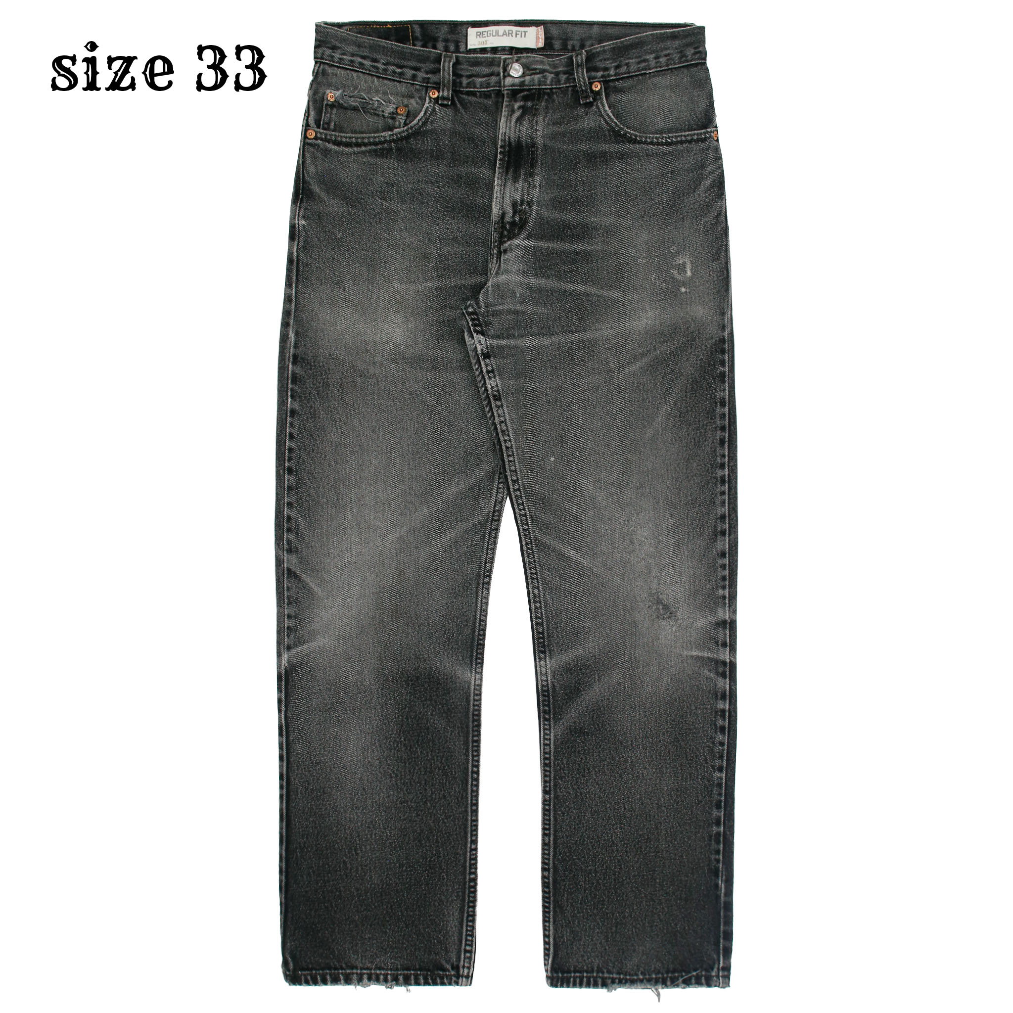 2000s Levi's 505 Faded Black Denim Jeans Size 33