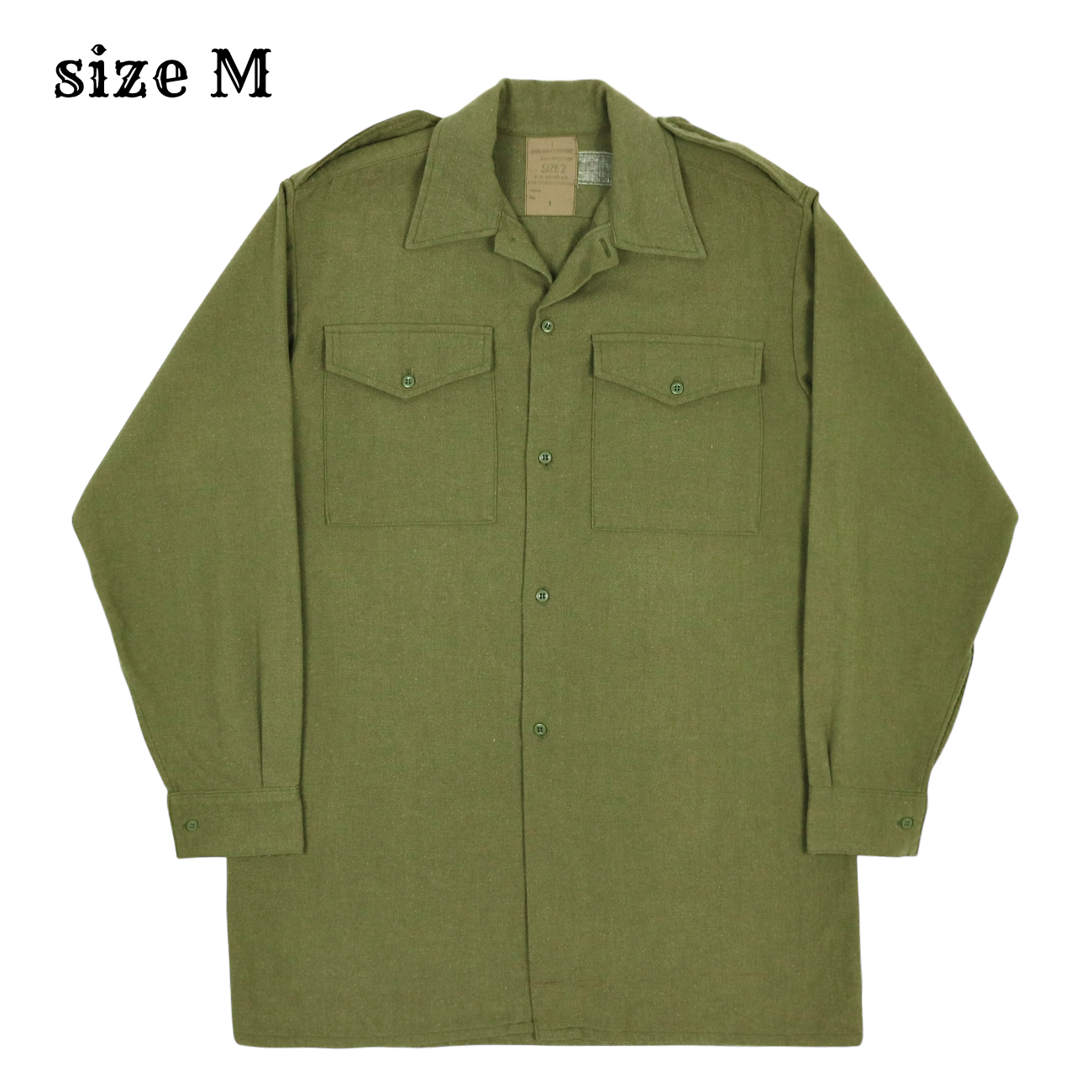 Vintage 70s British Army Wool Combat Shirt Size L