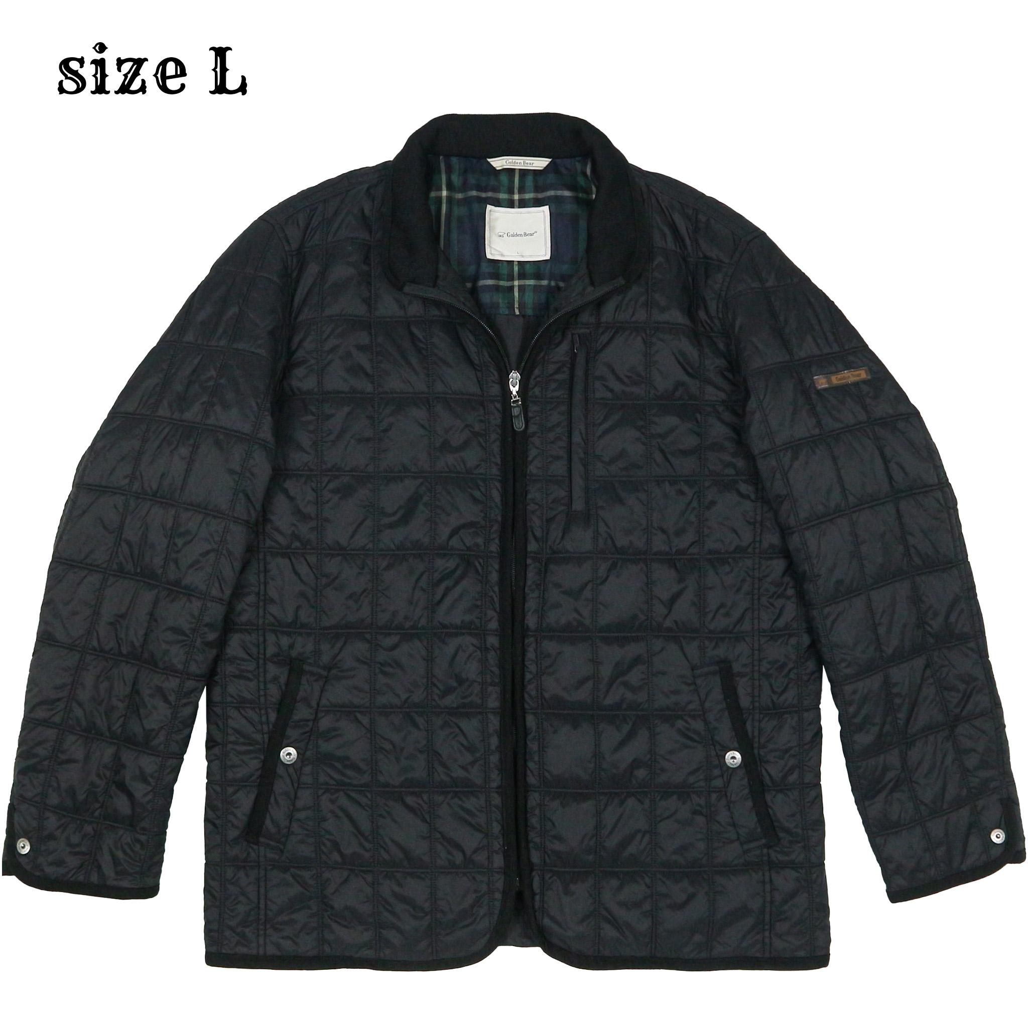 Golden Bear Black Quilted Jacket Size L