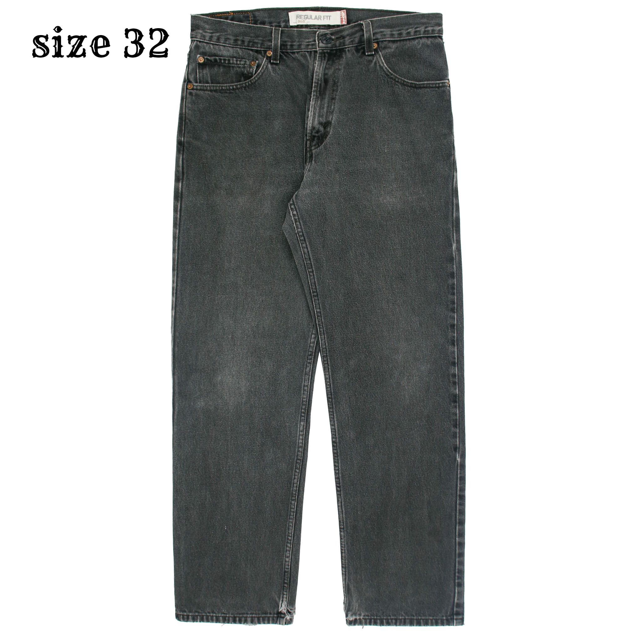 2000s Levi's 505 Faded Black Denim Jeans Size 32