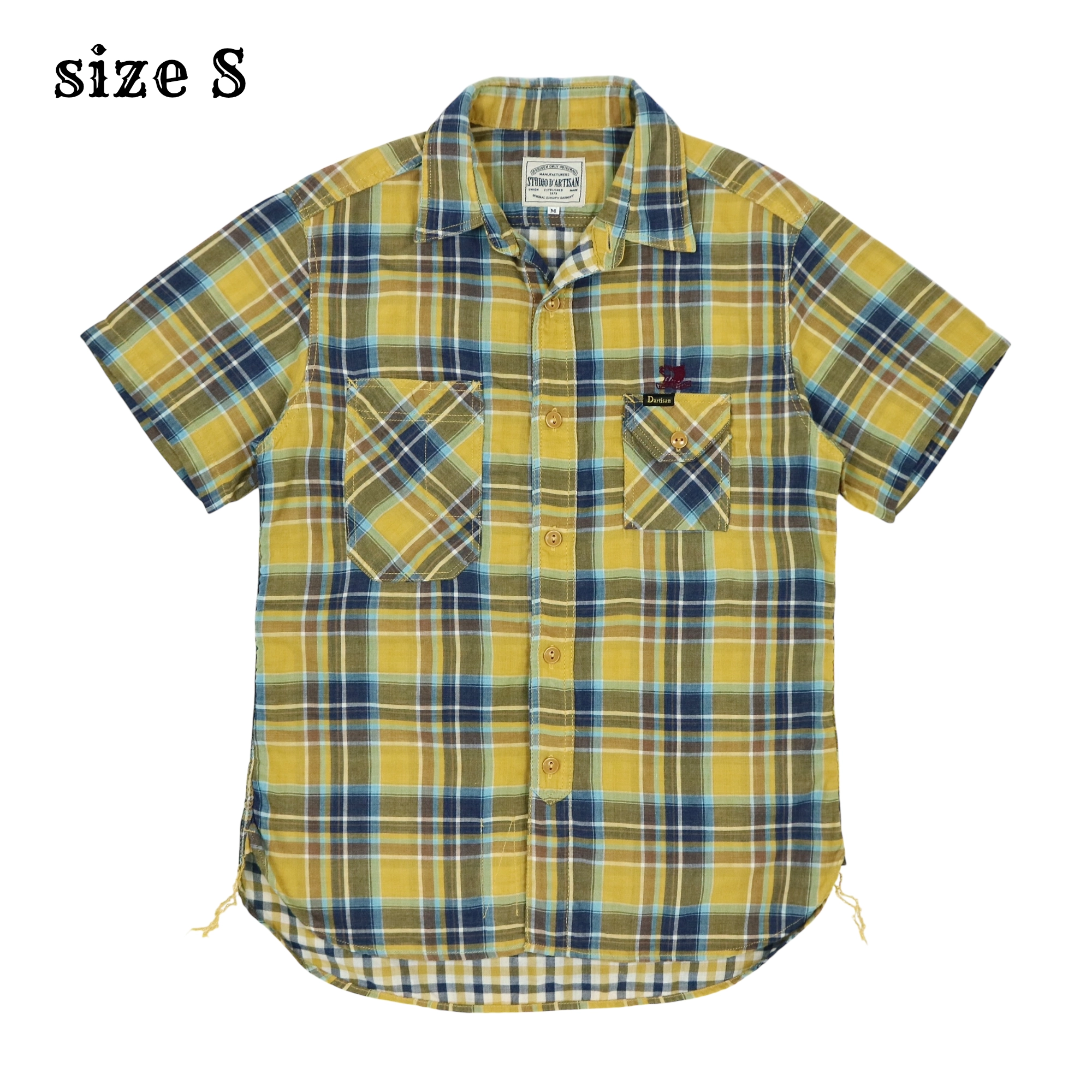 Studio D'Artisan Japan Plaid Shirt S/S Size S