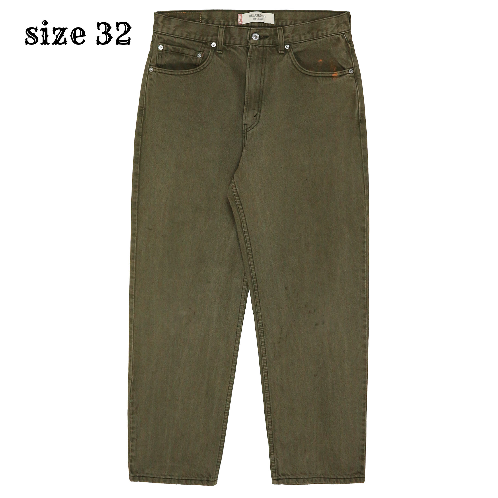 2000s Levi's 550 Olive Denim Jeans Size 32
