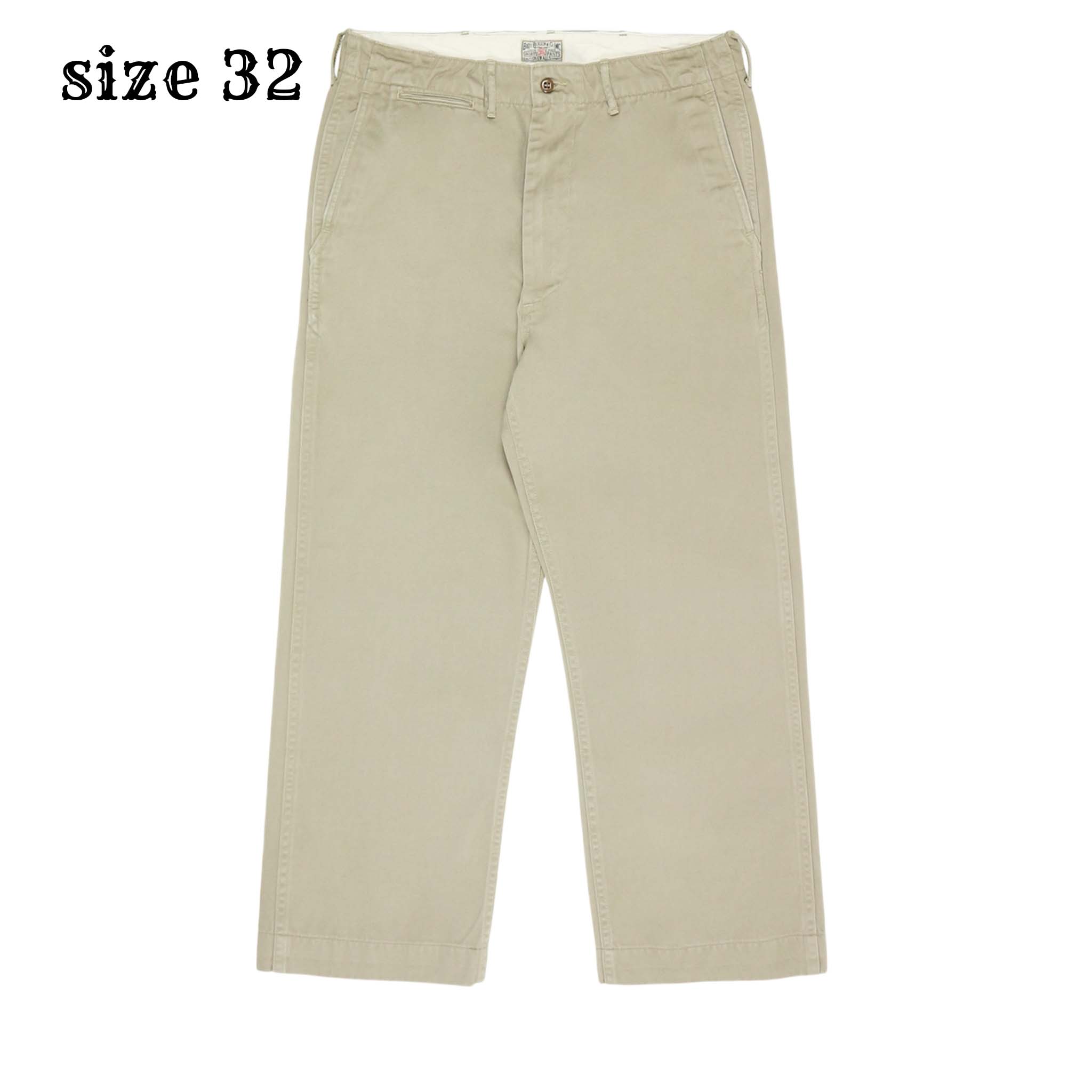 Buzz Rickson’s Type Military Khaki Trousers Size 32