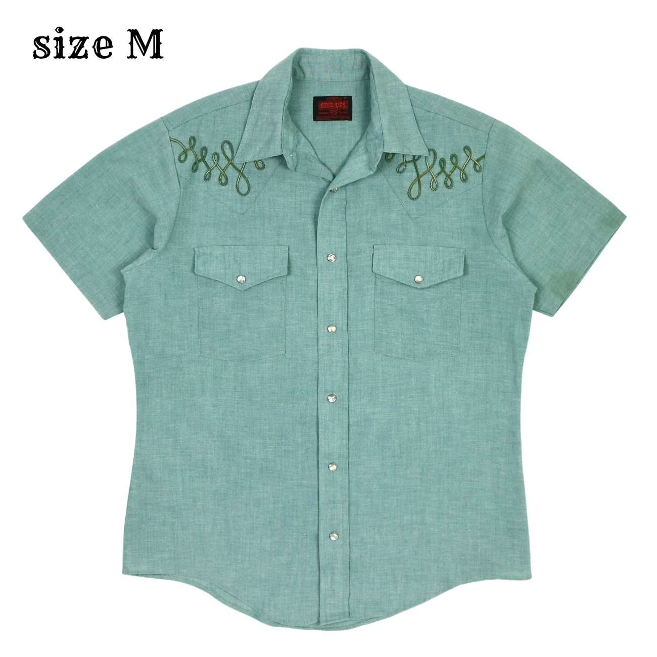 Vintage 70s Stir-ups USA Western Shirt Size M