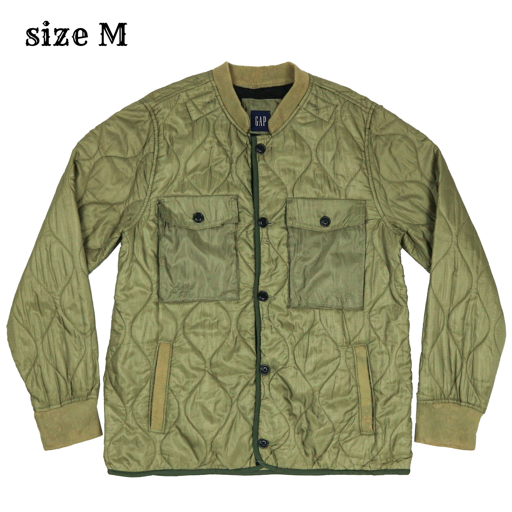 GAP Type Liner Olive Quilted Jacket Size M