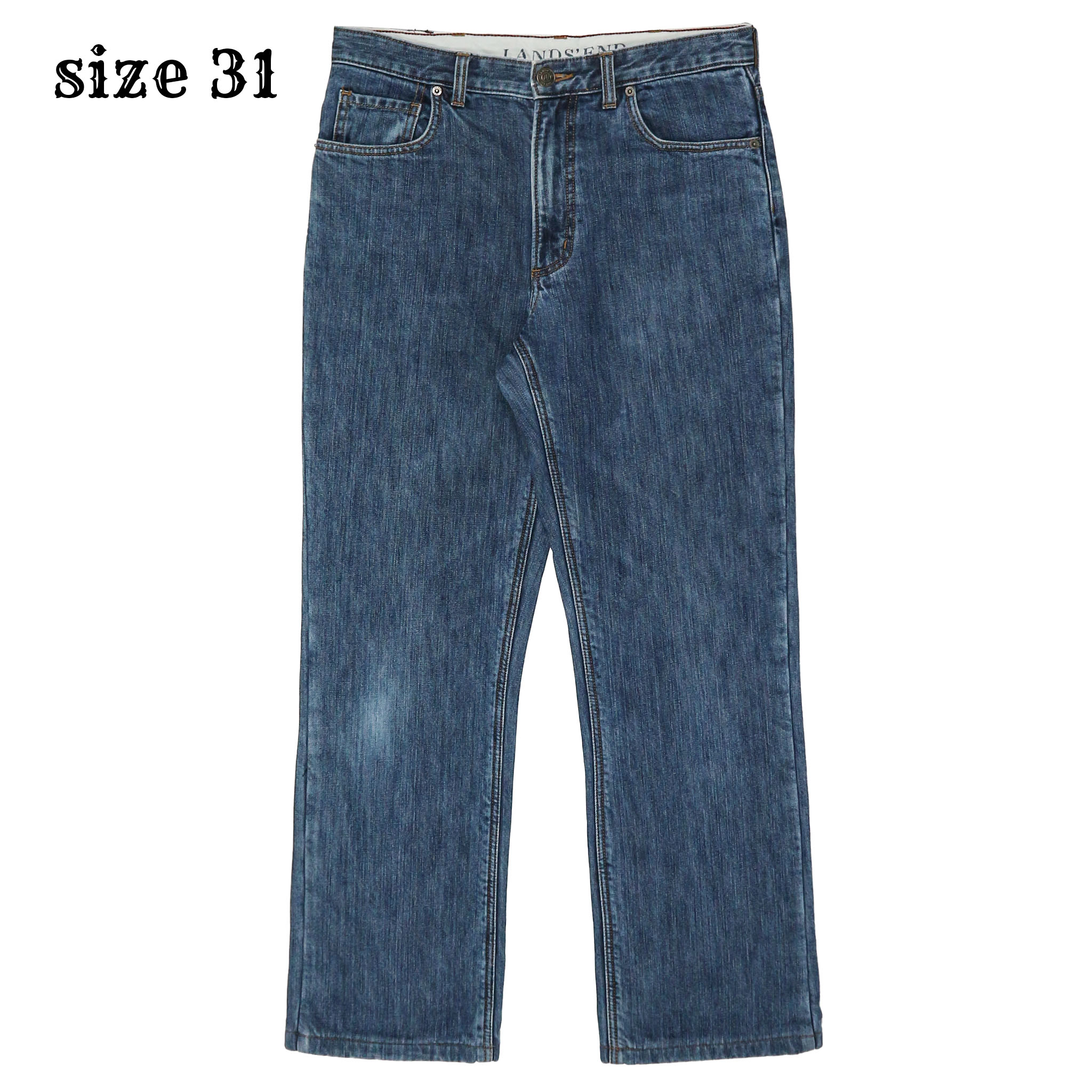 Lands' End Flannel-lined Denim Jeans Size 31