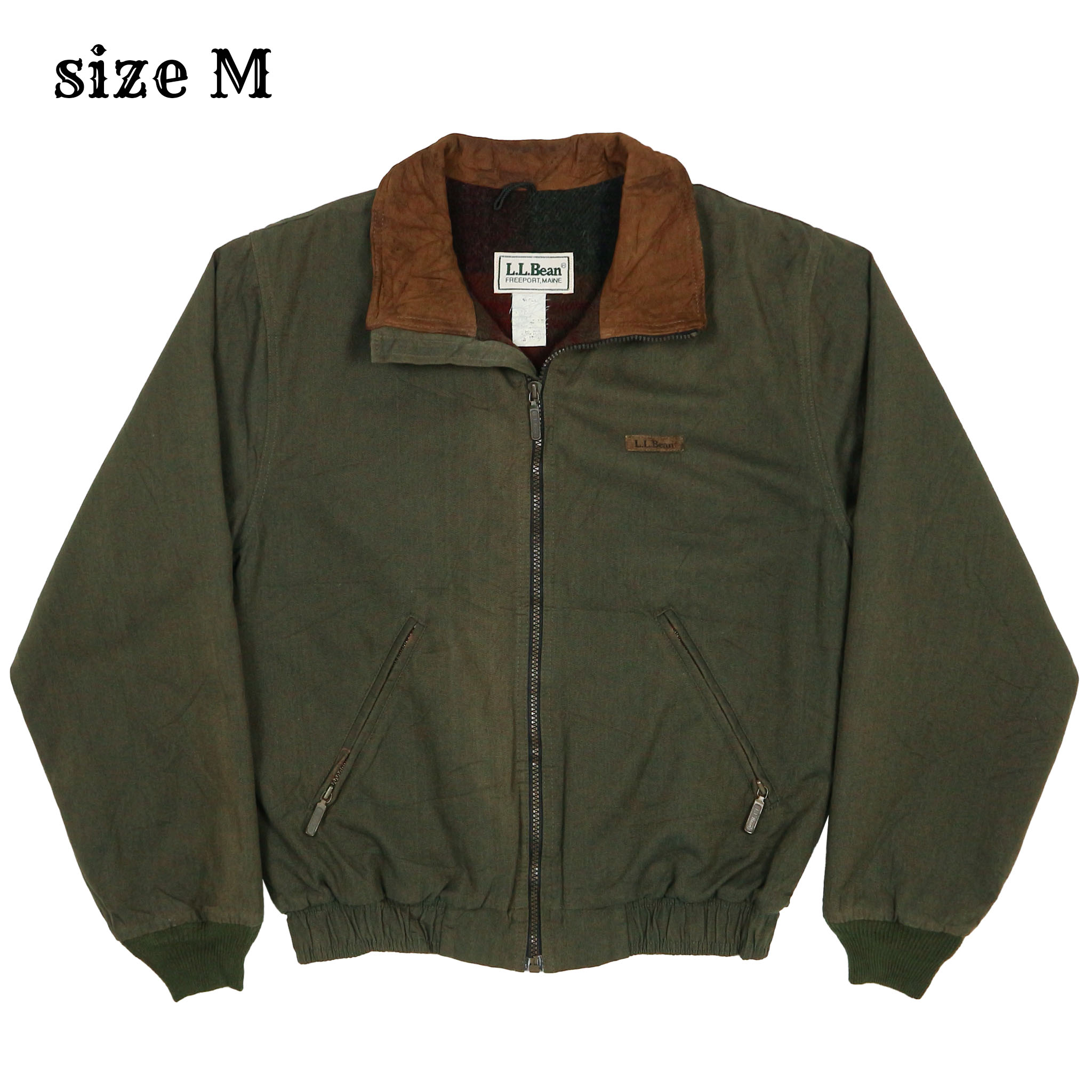 Vtg 80s L.L.Bean Wool Lined Work Jacket Size M